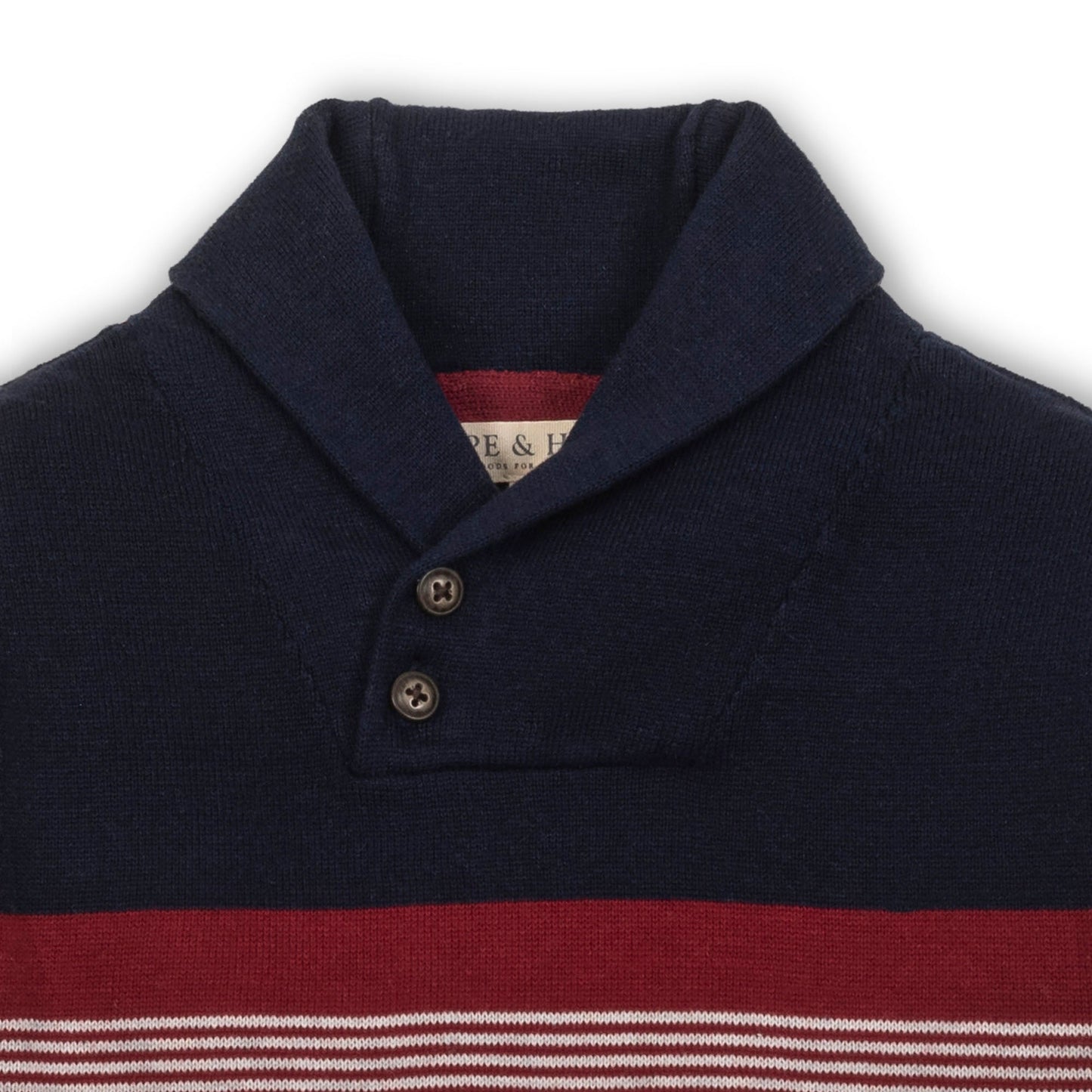 Boys Organic Shawl Collar Sweater