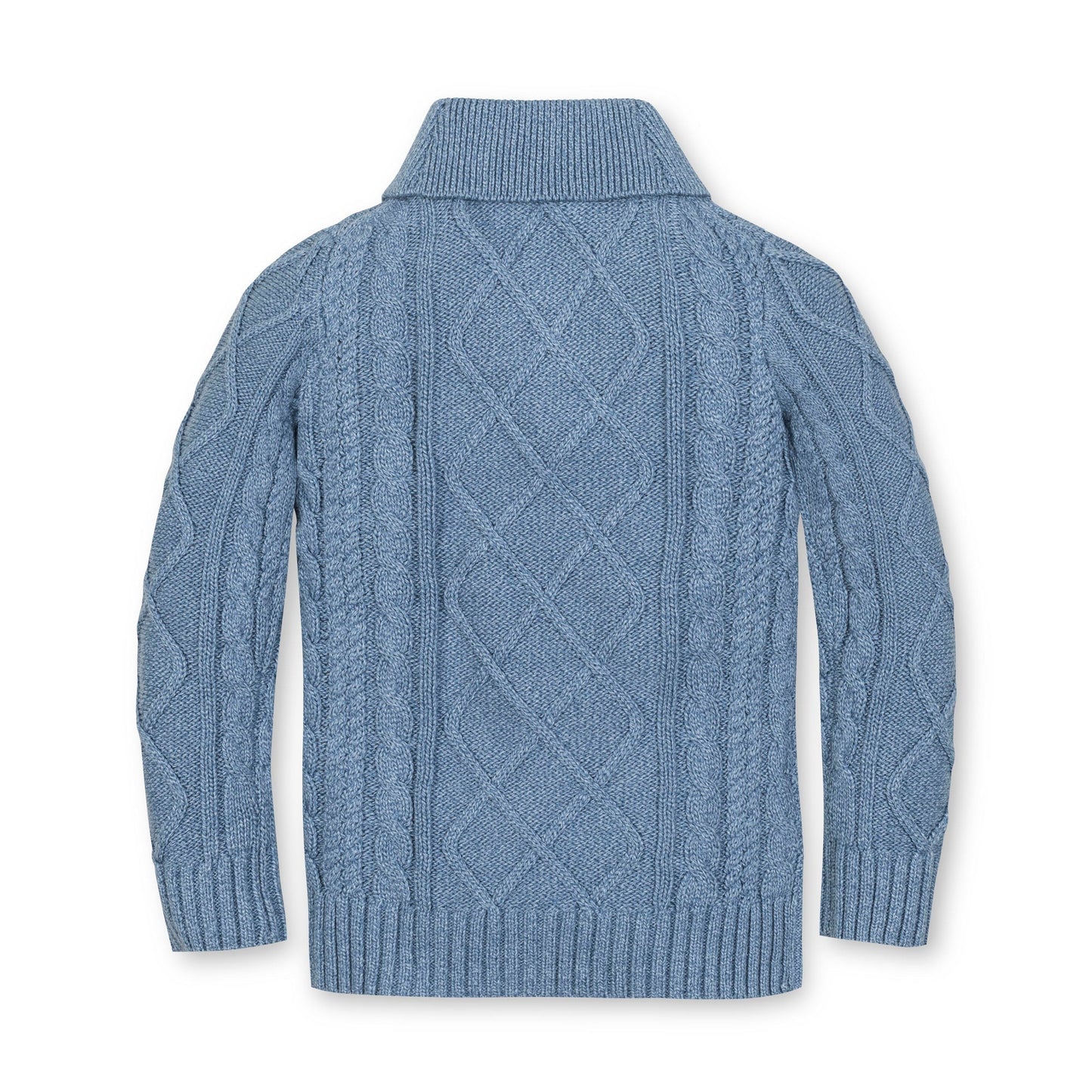 Organic Boys Shawl Collar Cable Sweater