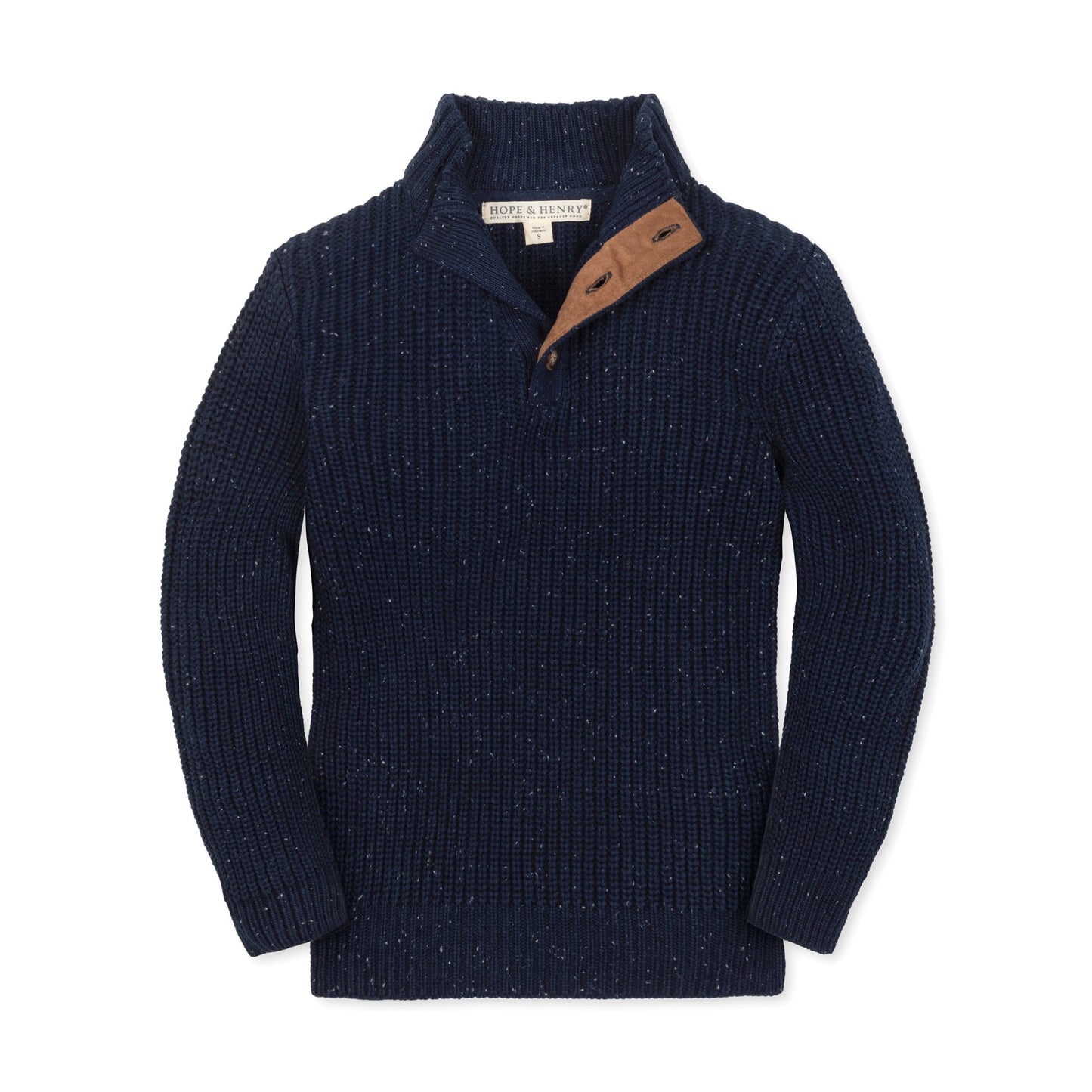 Boys Organic Mock Neck Sweater