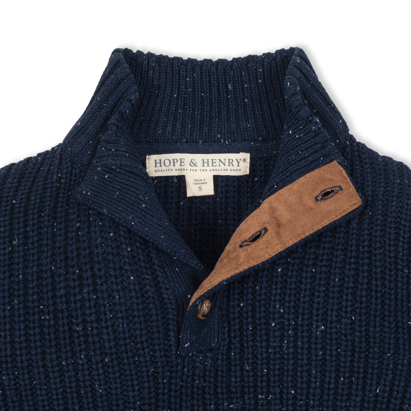 Boys Organic Mock Neck Sweater