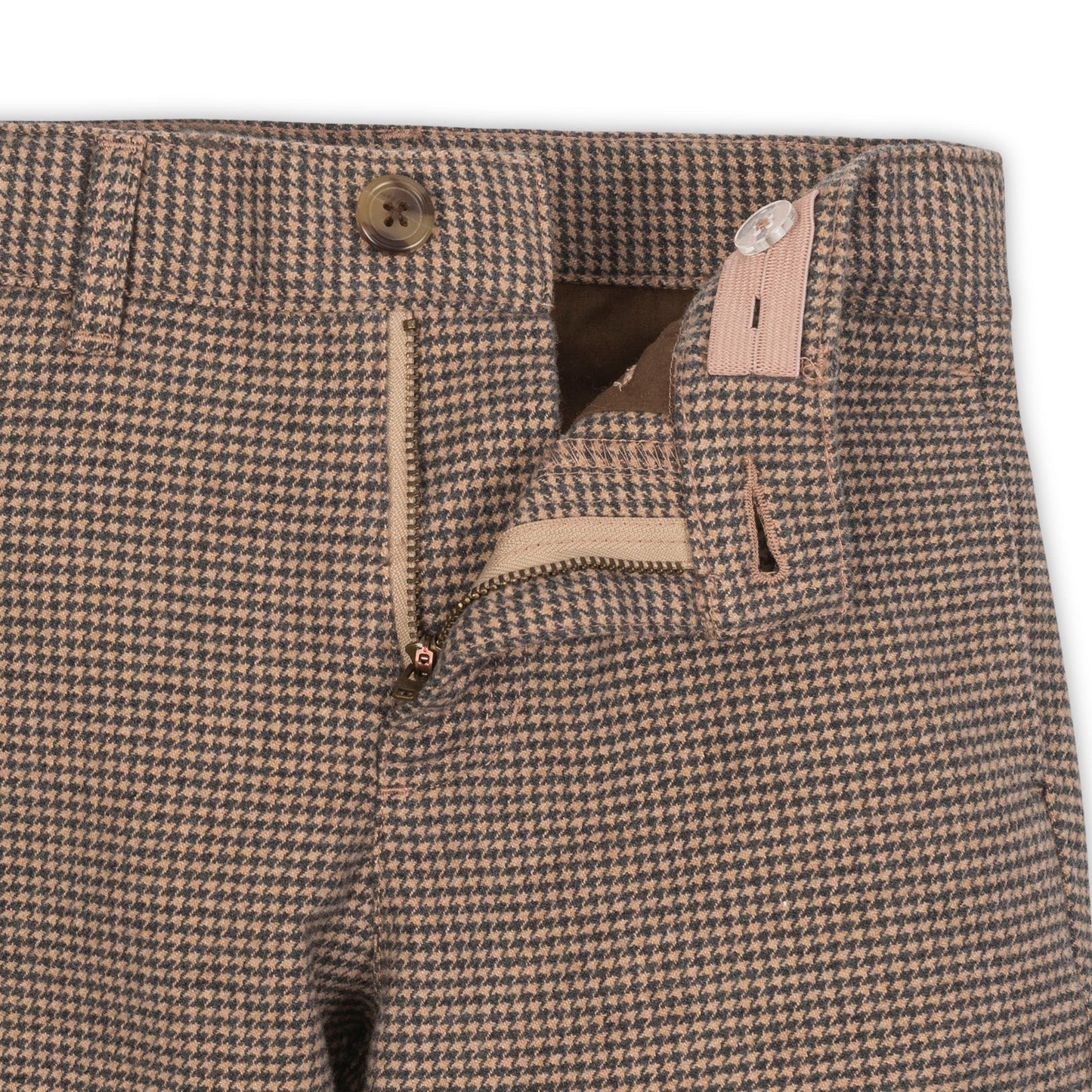 Boys Organic Brushed Houndstooth Suit Pant
