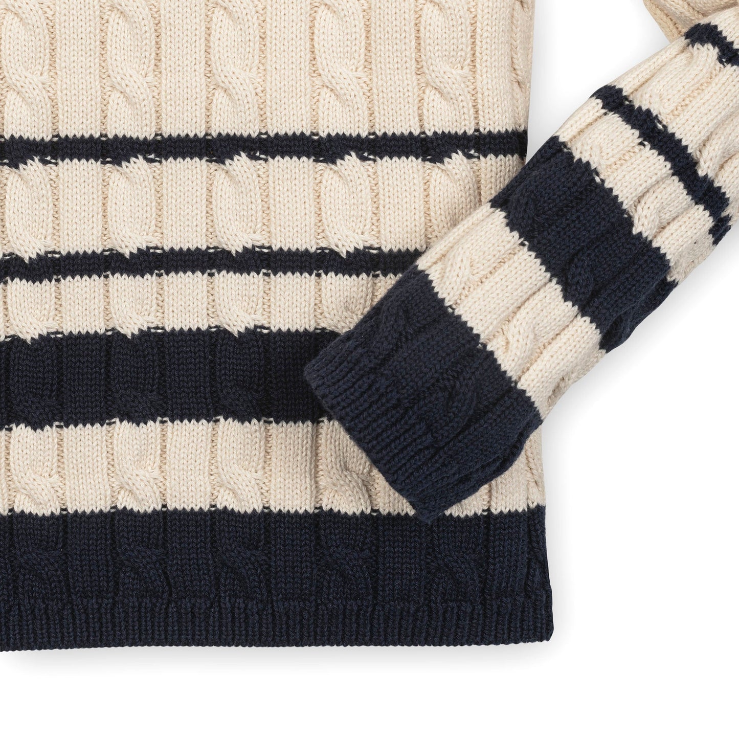 Girls Organic Roll Neck Sweater - Ivory