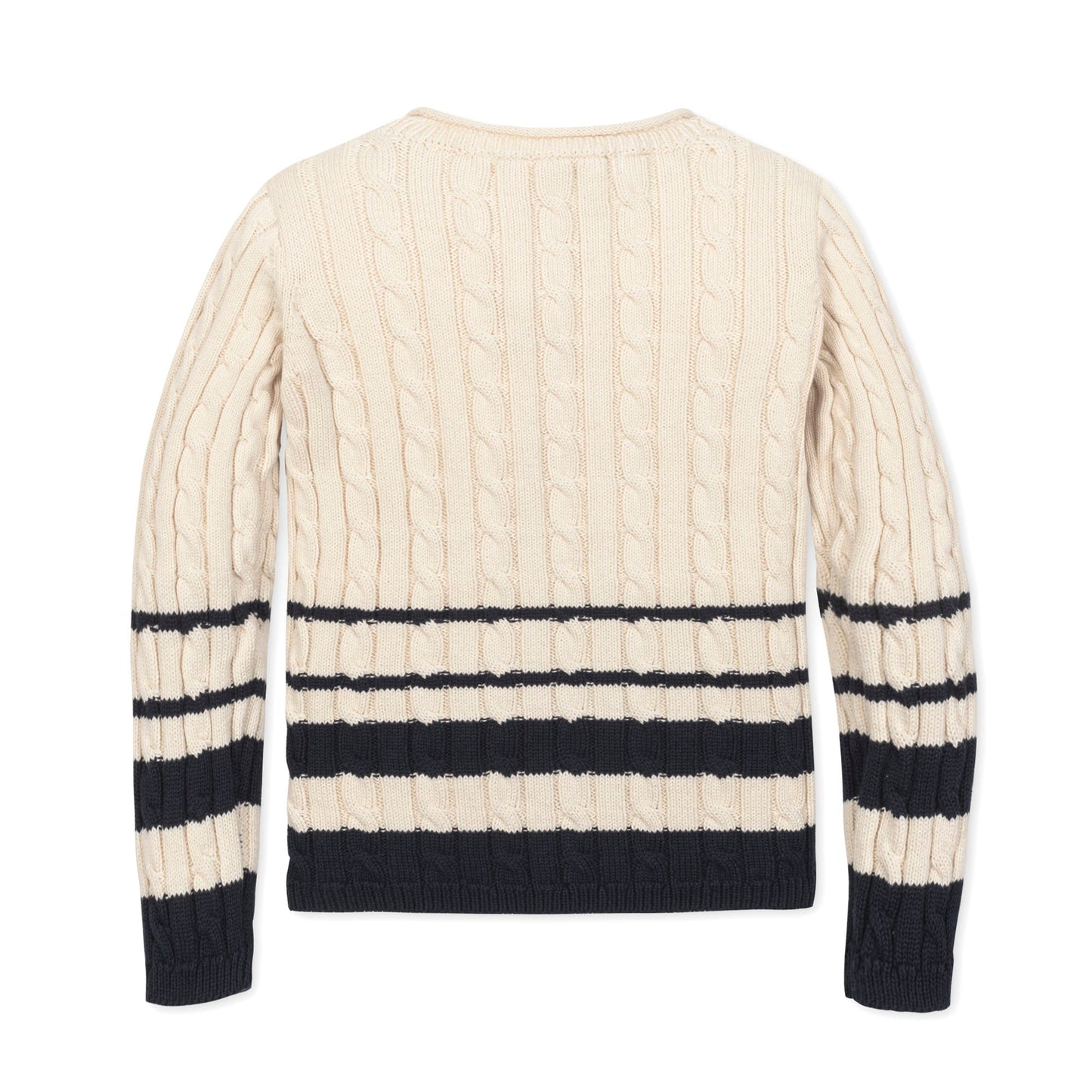 Girls Organic Roll Neck Sweater - Ivory