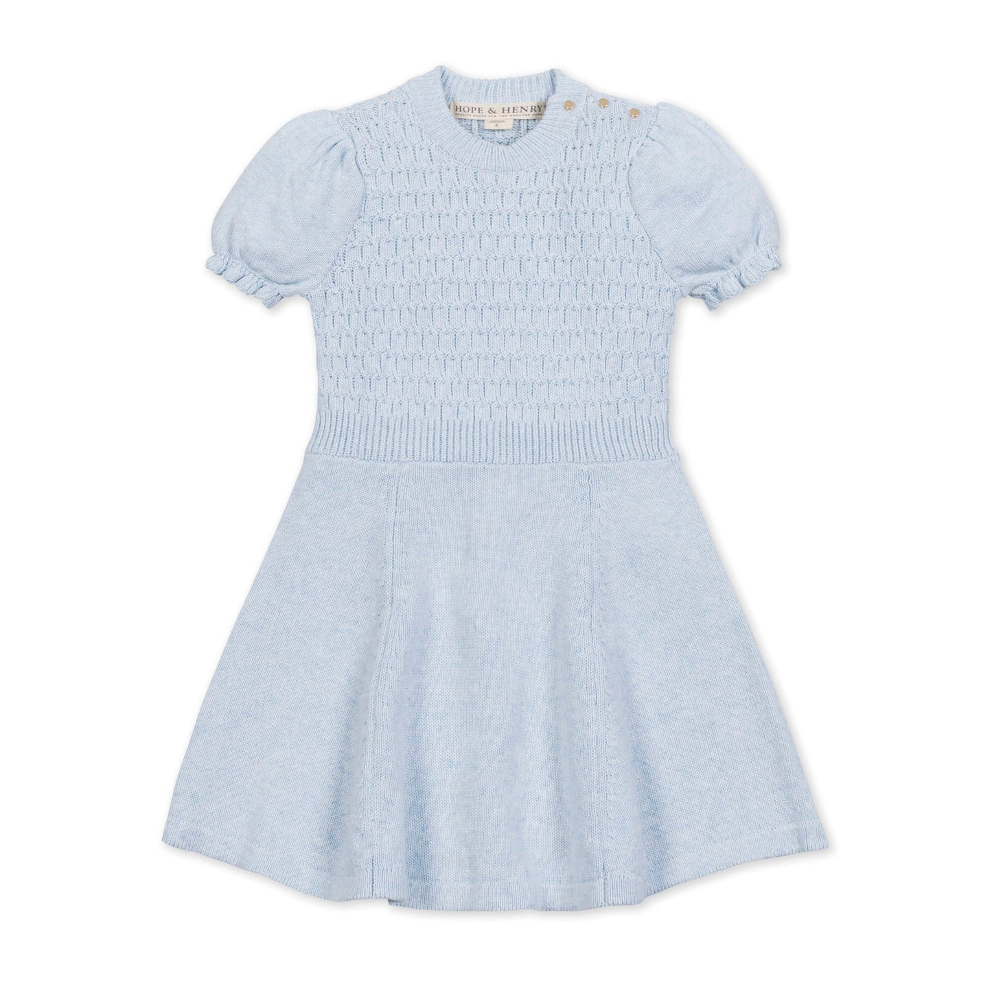Organic Girls Puff Sleeve Sweater Dress