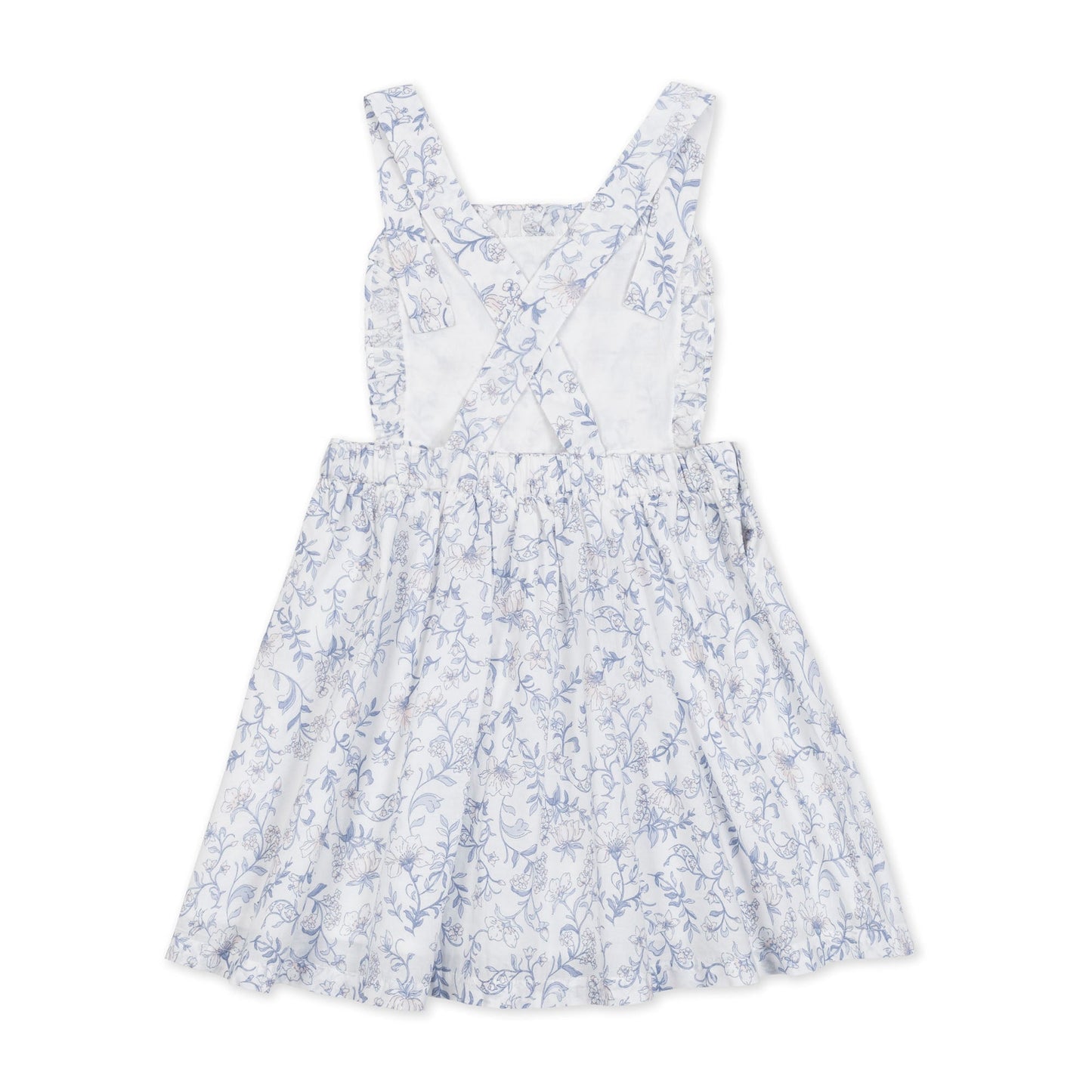 Girls Organic Ruffle Apron Dress