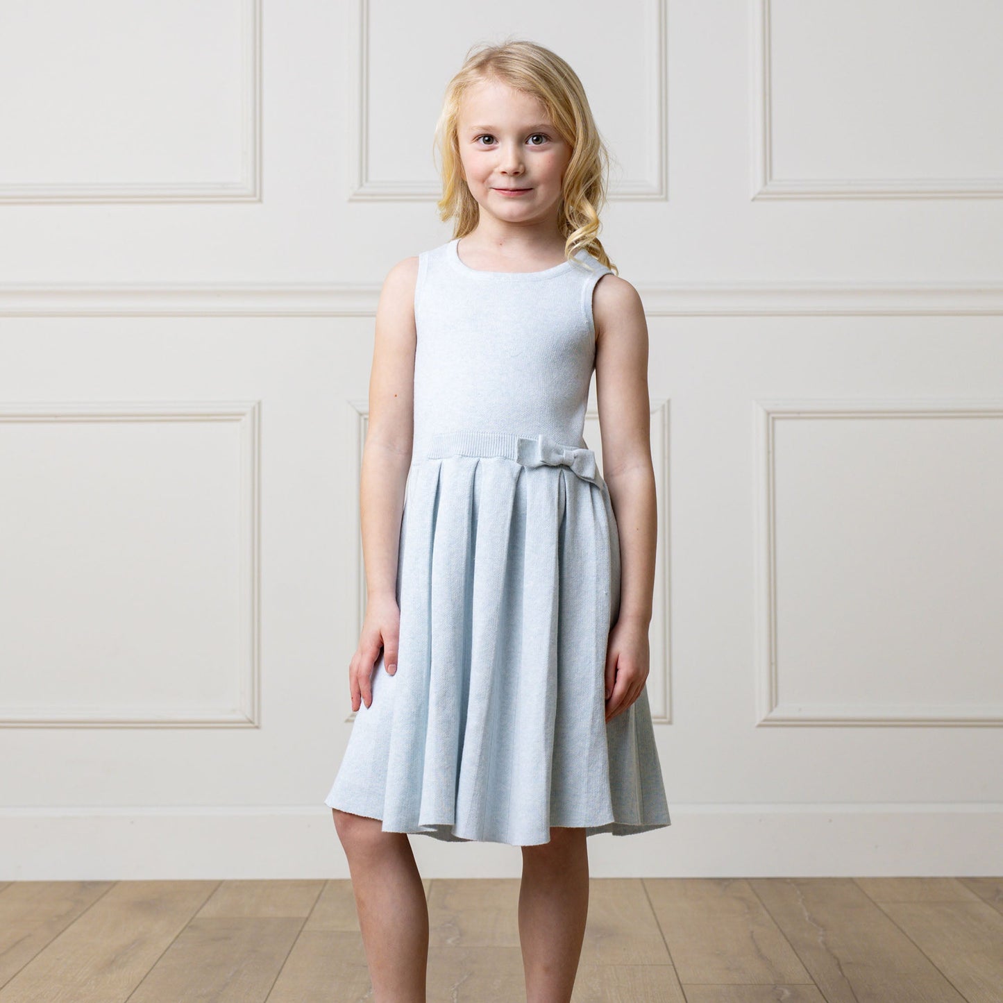 Organic Girls Pleated Sweater Dress