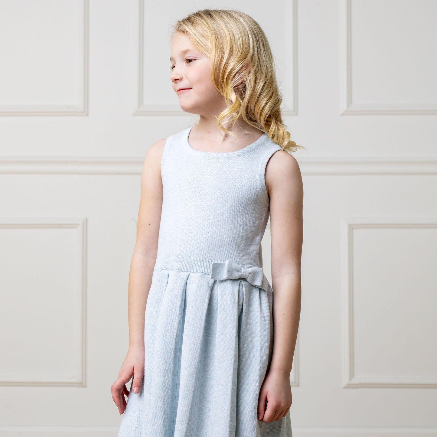 Organic Girls Pleated Sweater Dress