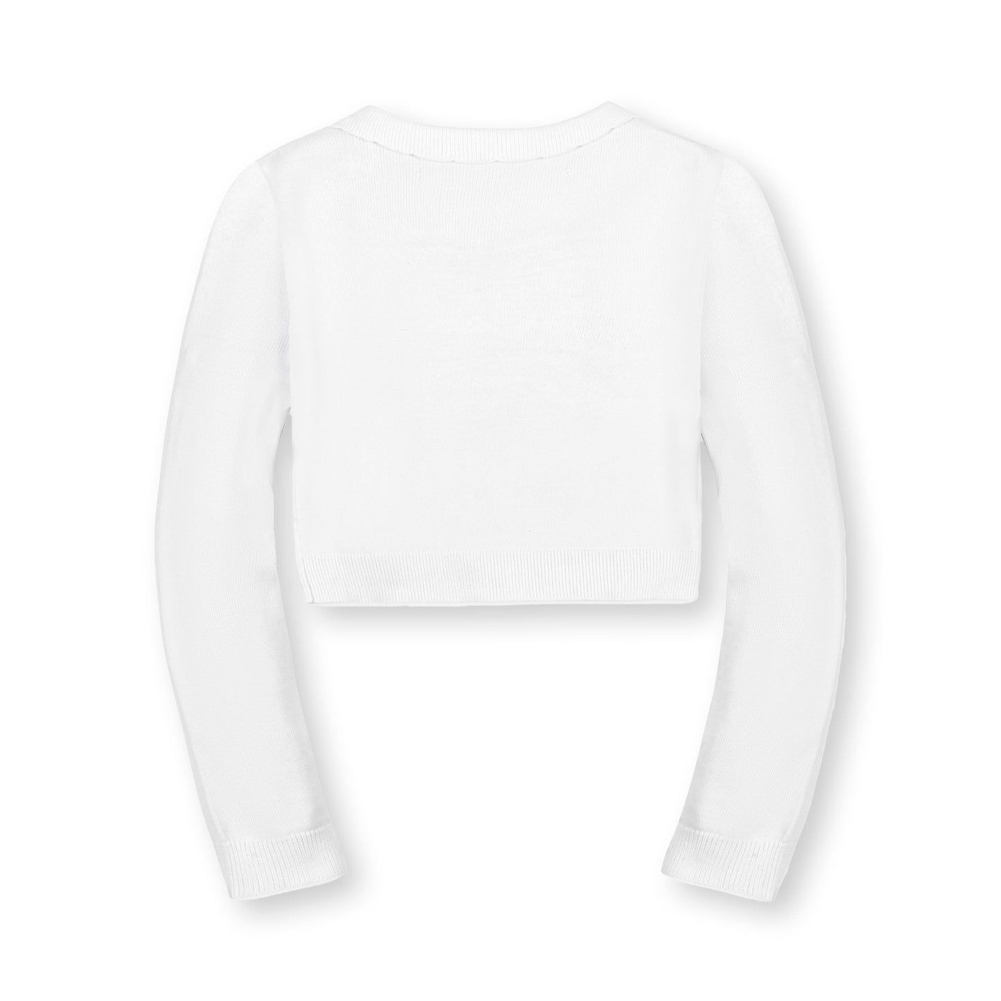 Organic Girls Scallop Edge Cardigan - White