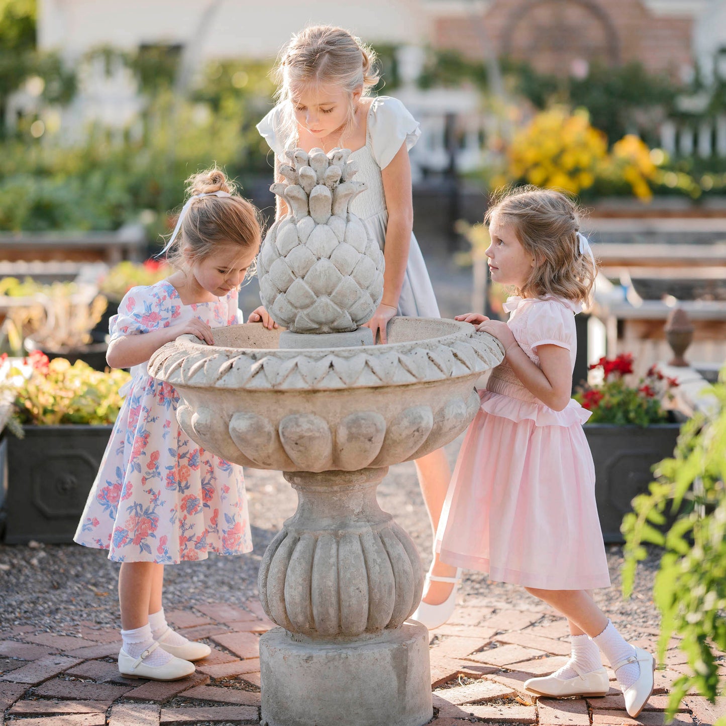 Girls Organic Puff Sleeve Party Dress