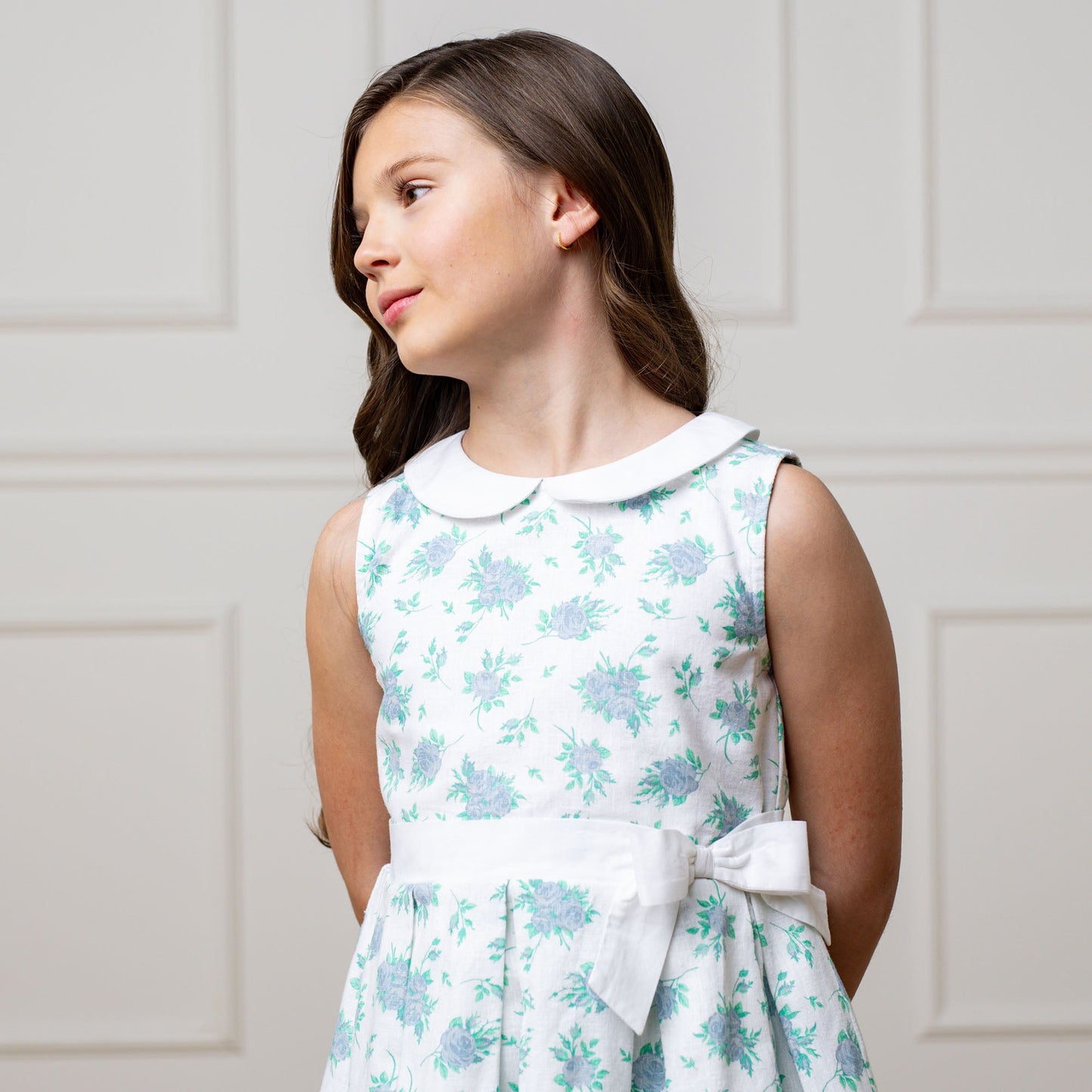 Girls Linen Tea Dress