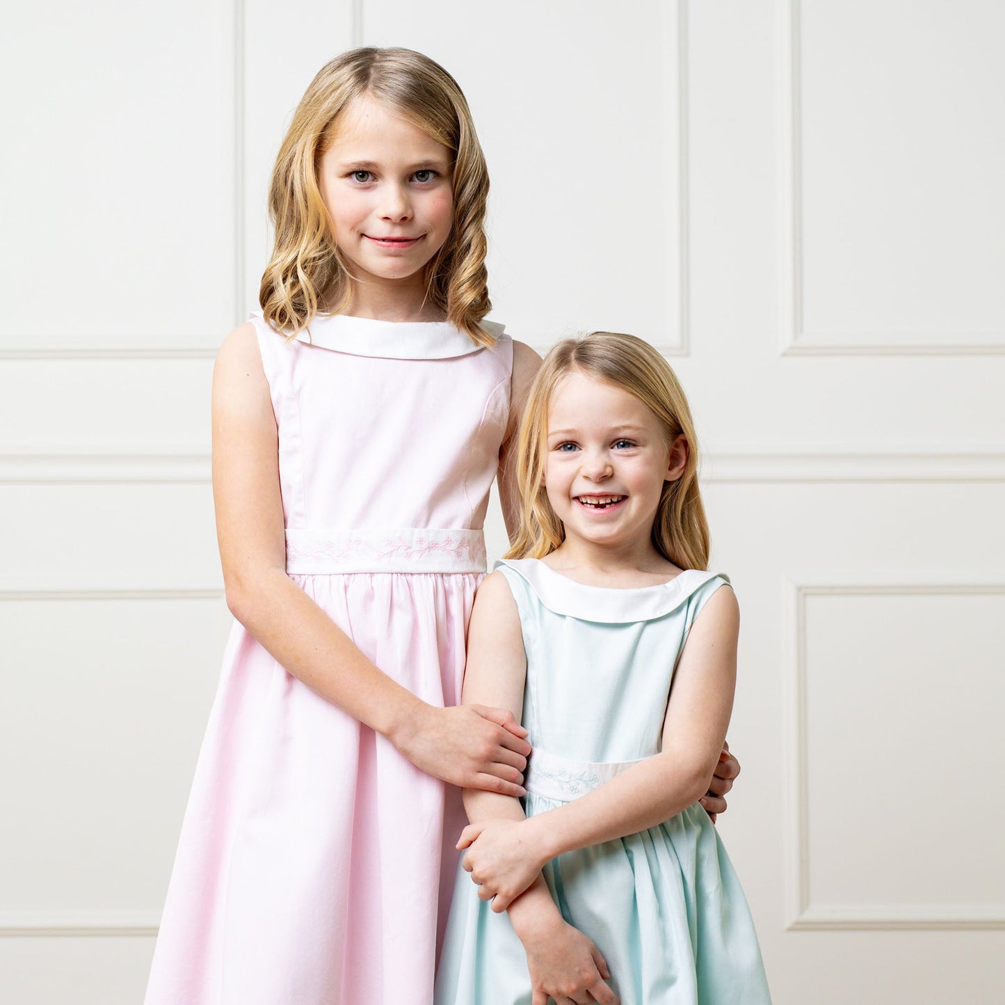 Organic Girls Sateen Party Dress - Pale Pink