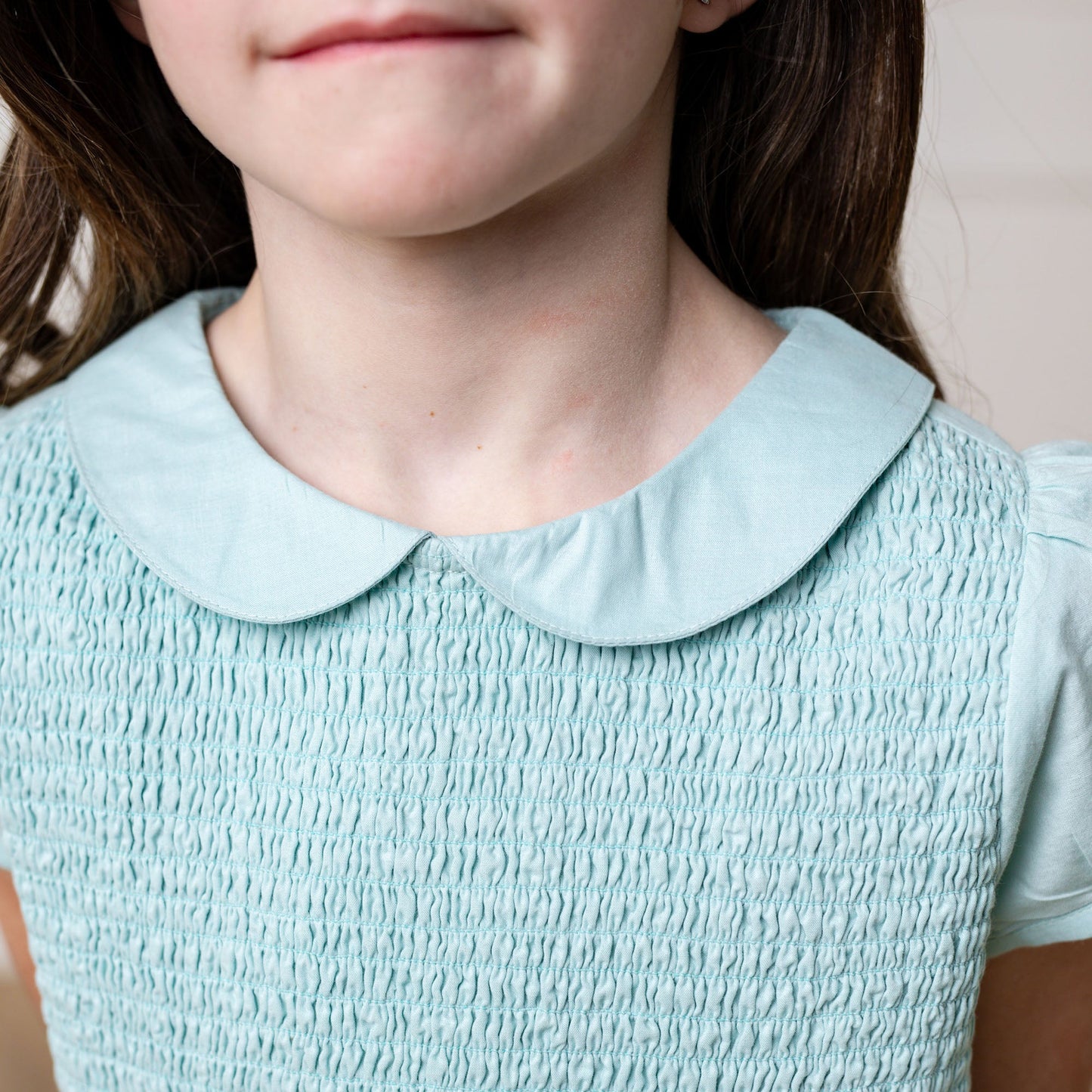 Organic Girls Puff Sleeve Smocked Party Dress