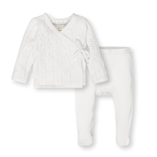 Baby Organic Pointelle Sweater and Legging Set