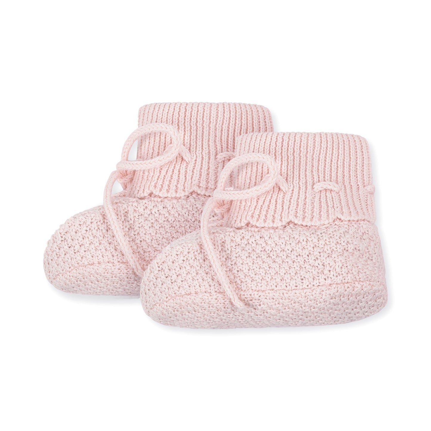 Baby Girl Organic Sweater Bonnet and Bootie Set - Pale Pink