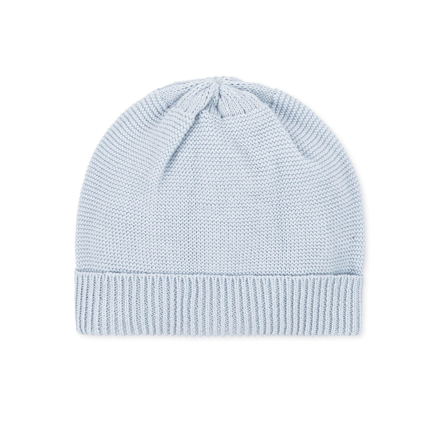 Organic Knit Baby Beanie & Bootie Set - Airy Blue