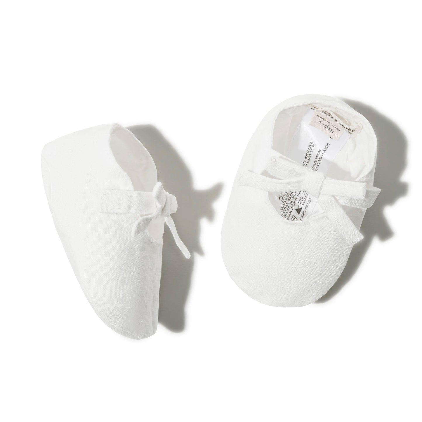 Linen Bow Soft Baby Shoe