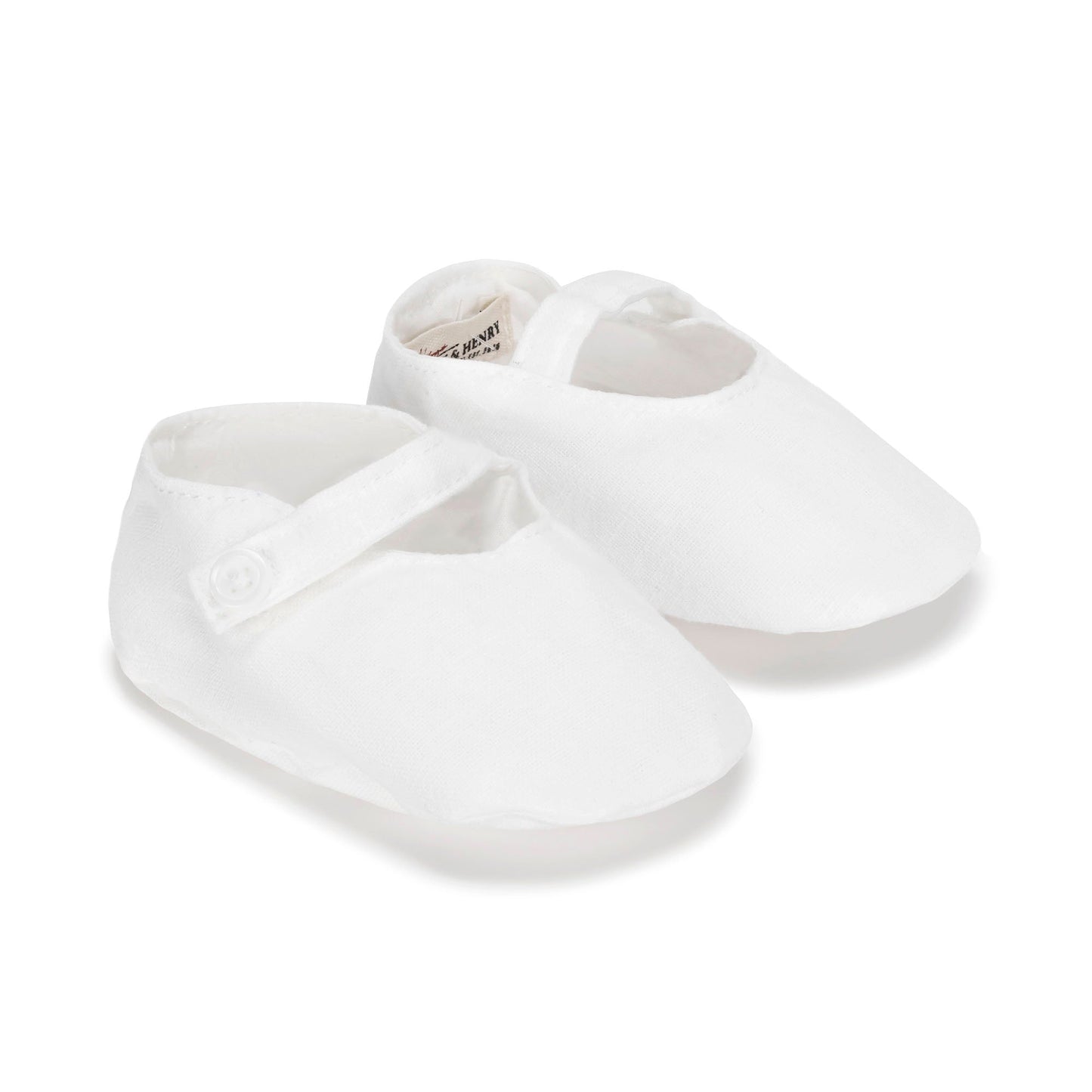 Linen Button Strap Soft Baby Shoe
