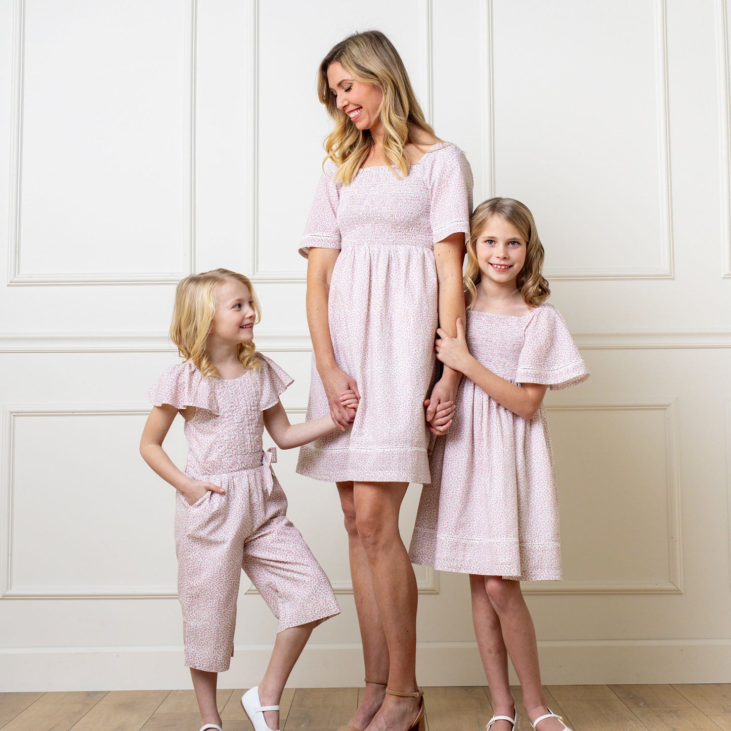 Girls Organic Smocked Bell Sleeve Dress