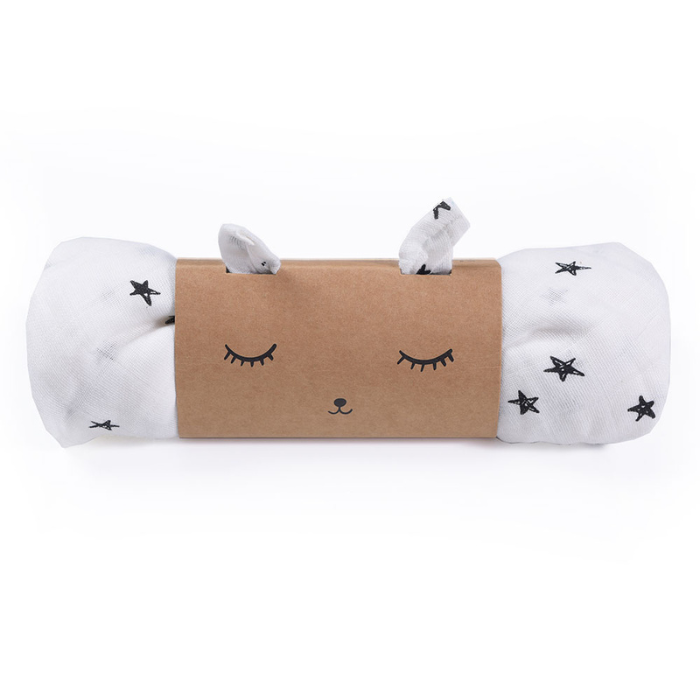Organic Cotton Muslin Baby Swaddle Blanket - Stars