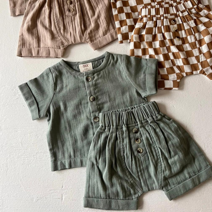 Organic Baby Outfit / Set - Sage