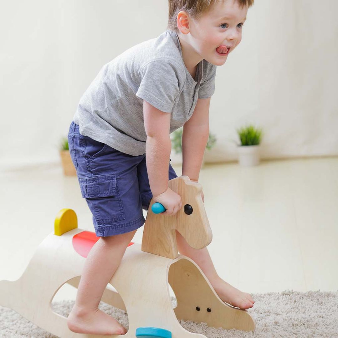 Wooden Palomino Rocking Horse