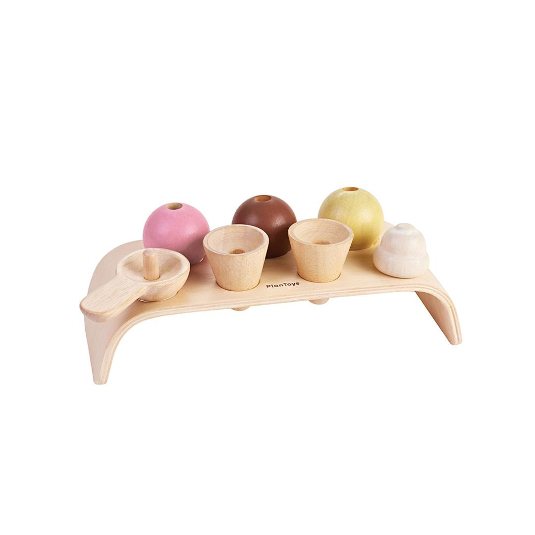 Wooden Ice Cream Set