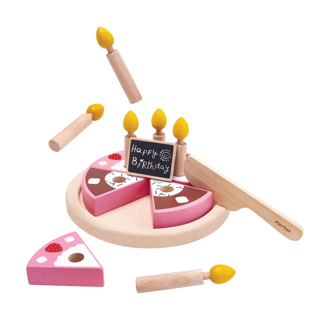 Wooden Birthday Cake Set