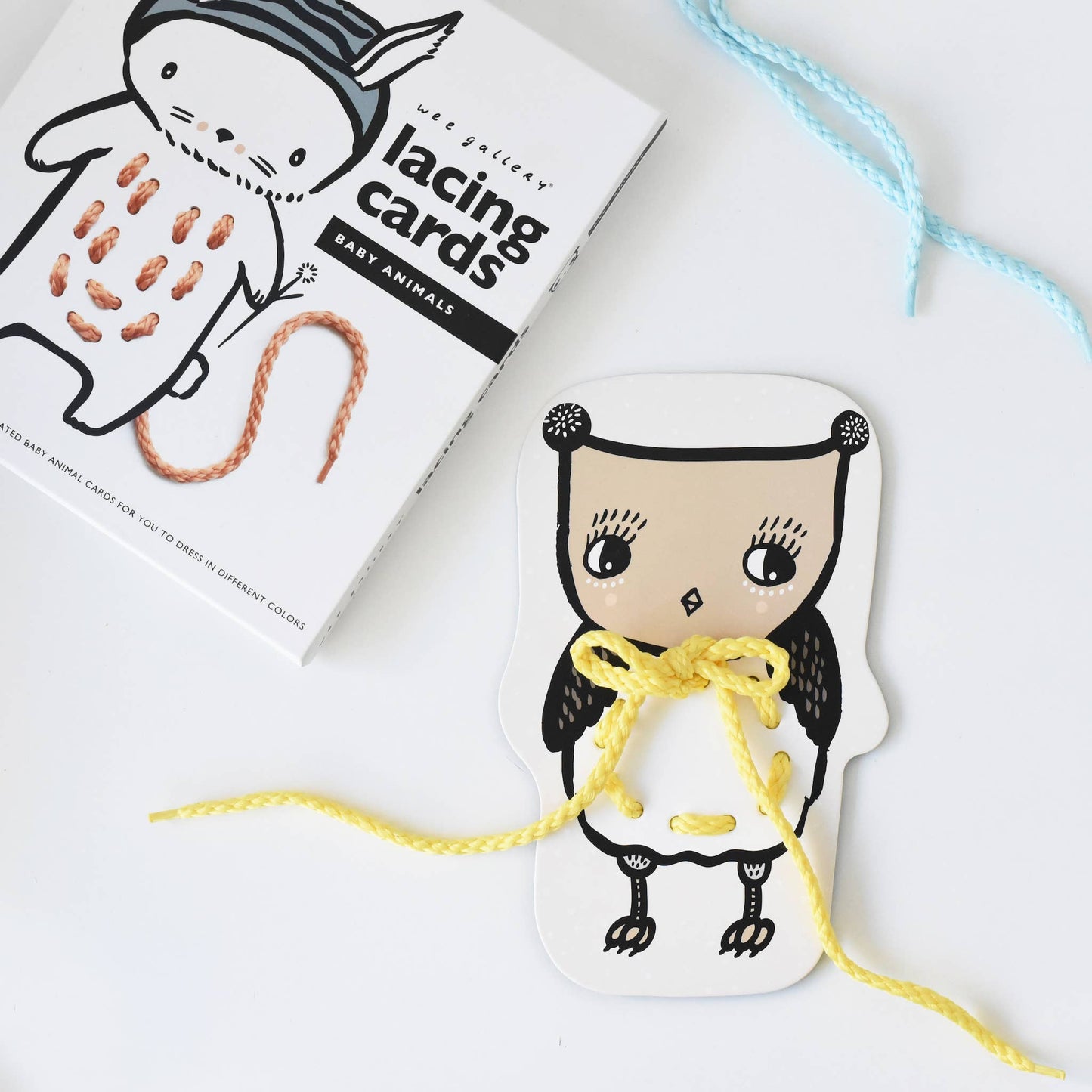 Toddler Lacing Cards Activity Set - Baby Animals