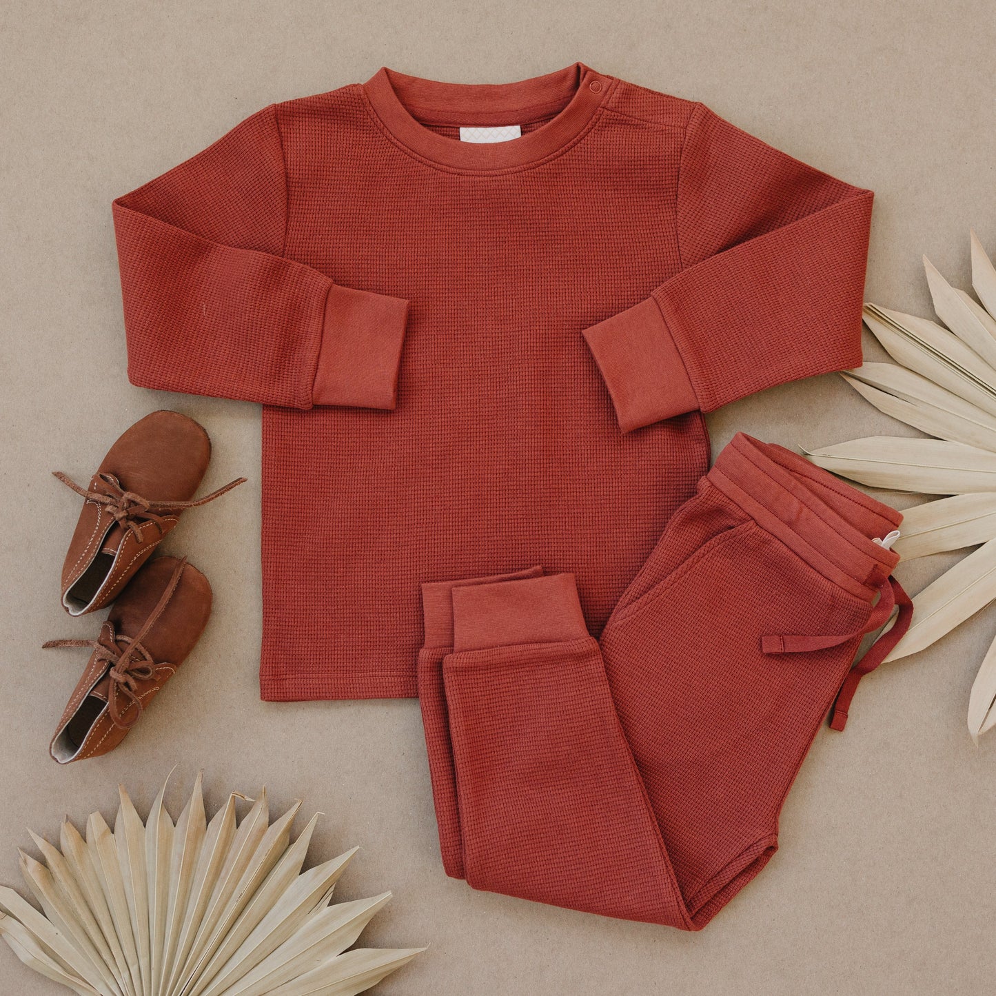 Organic Baby & Toddler Everyday Pant - Brick Red