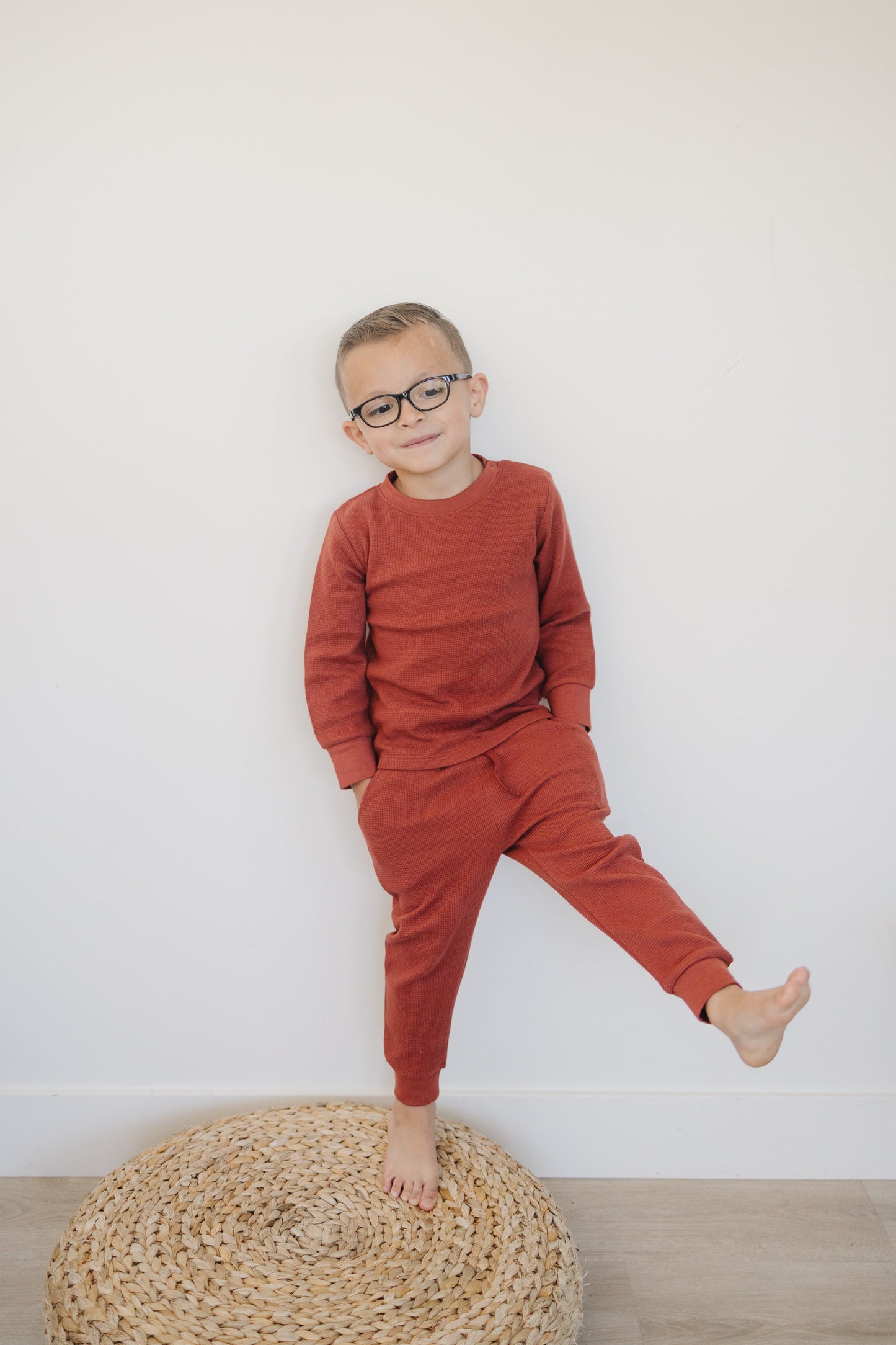Organic Baby & Toddler Everyday Pant - Brick Red