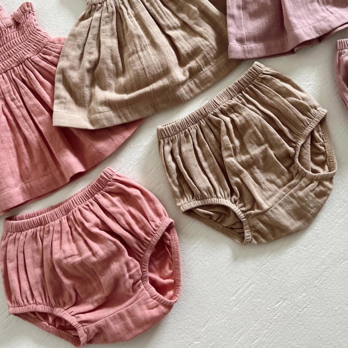 Organic Baby Dress & Cover Set - Rosy