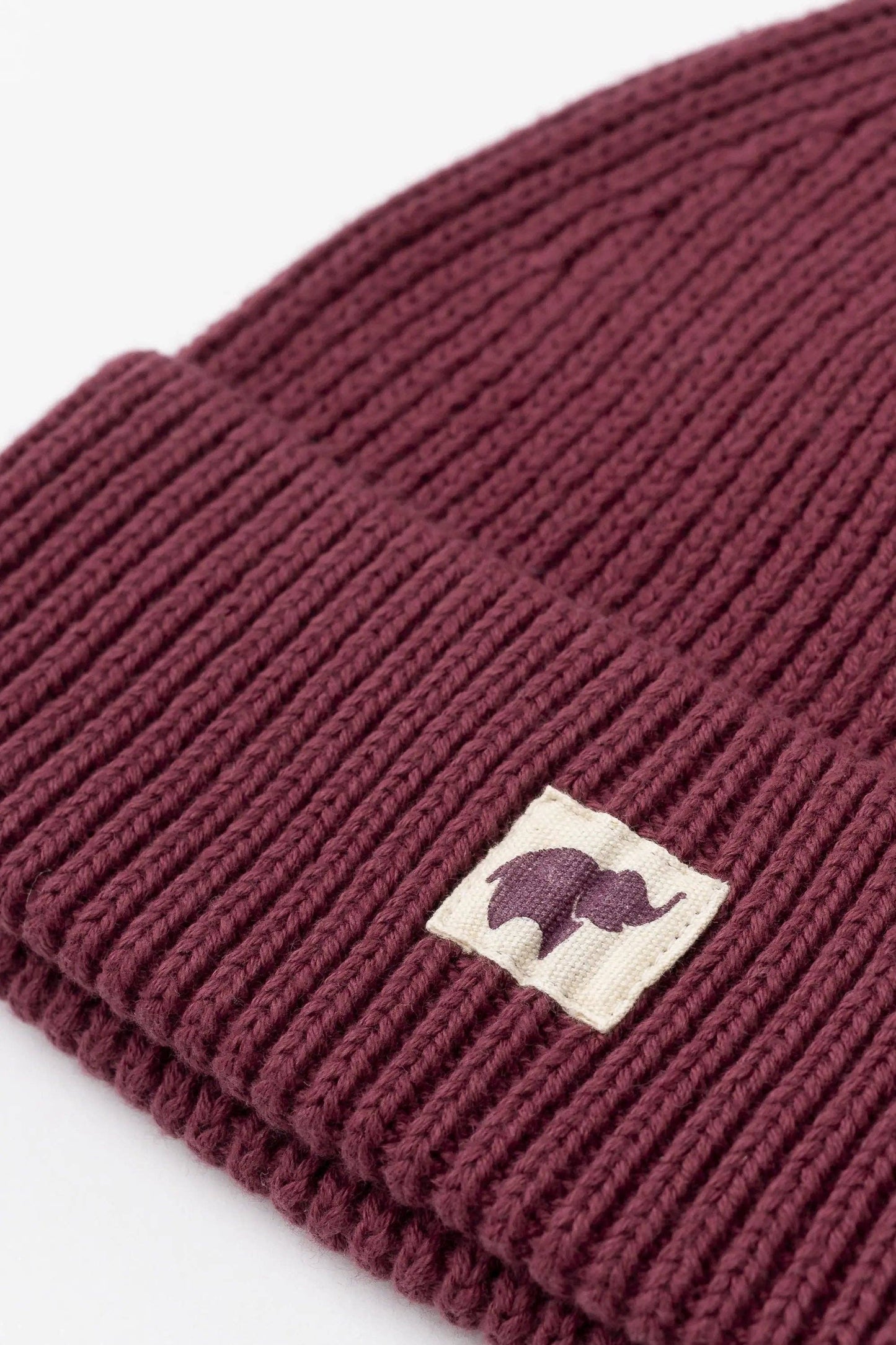 Organic Kids Chunky Knit Cap - Plum Purple