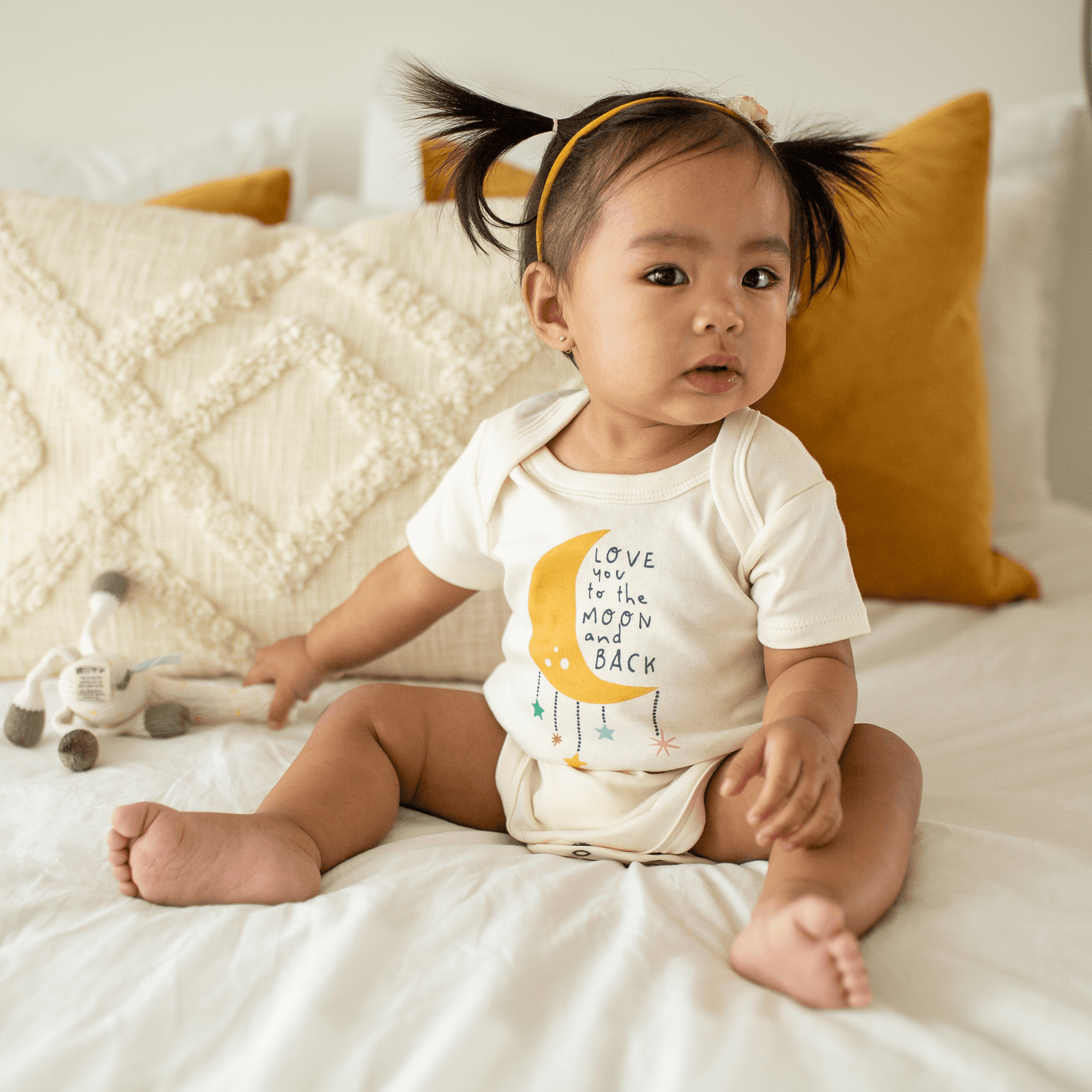 Organic Baby Graphic Bodysuit - Moon and Back