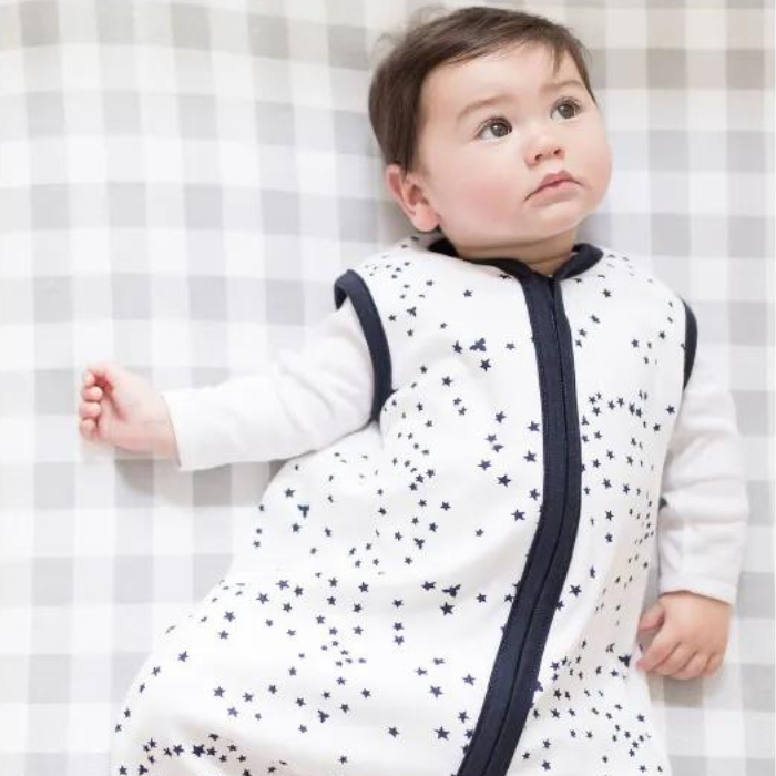 Organic Baby Wearable Blanket Twinkling Stars Young Eden
