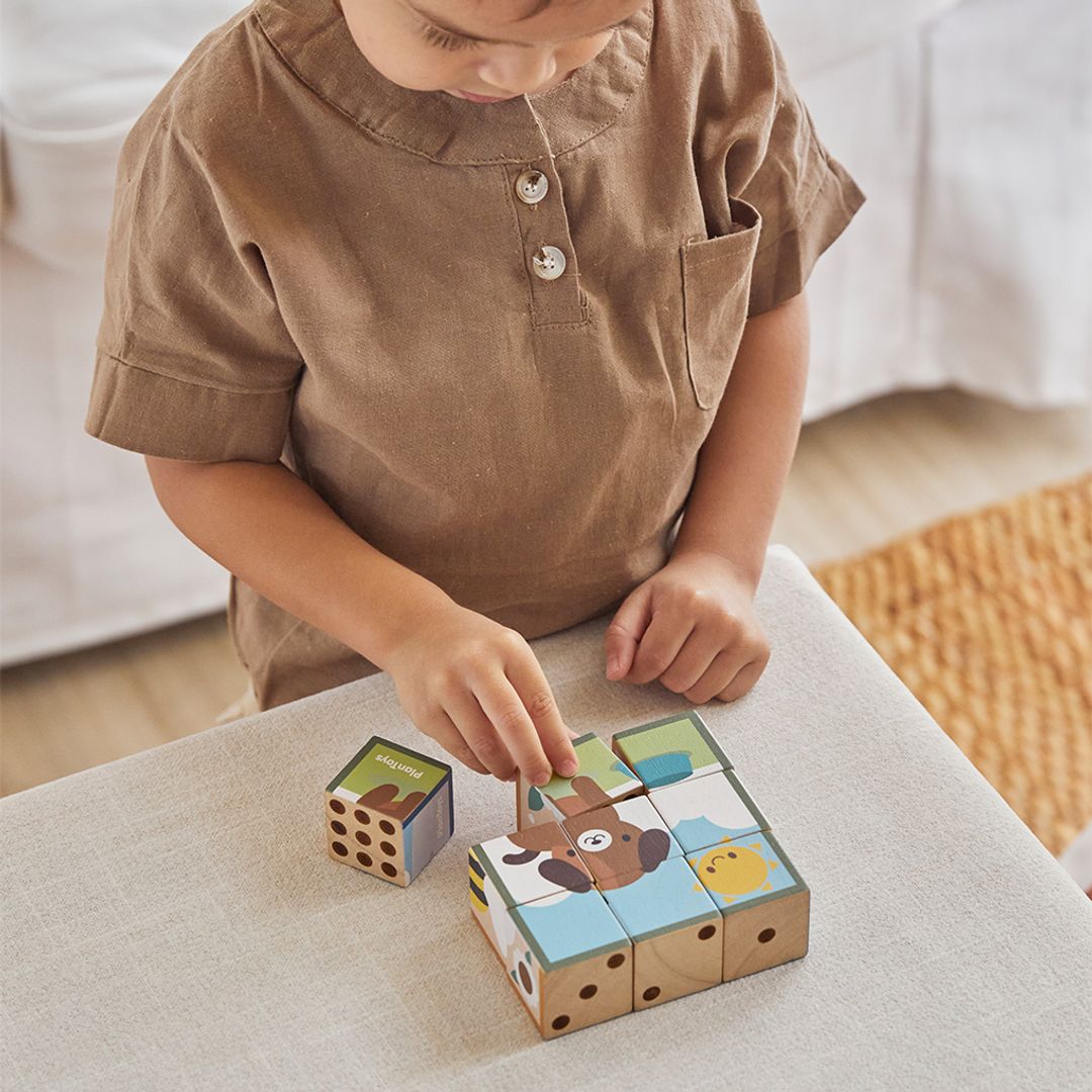 Wooden Animal Puzzle Cubes
