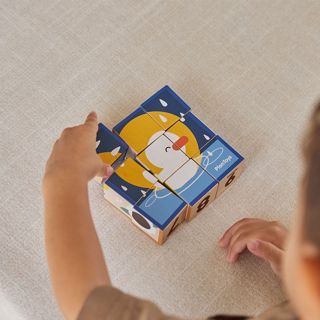 Wooden Animal Puzzle Cubes