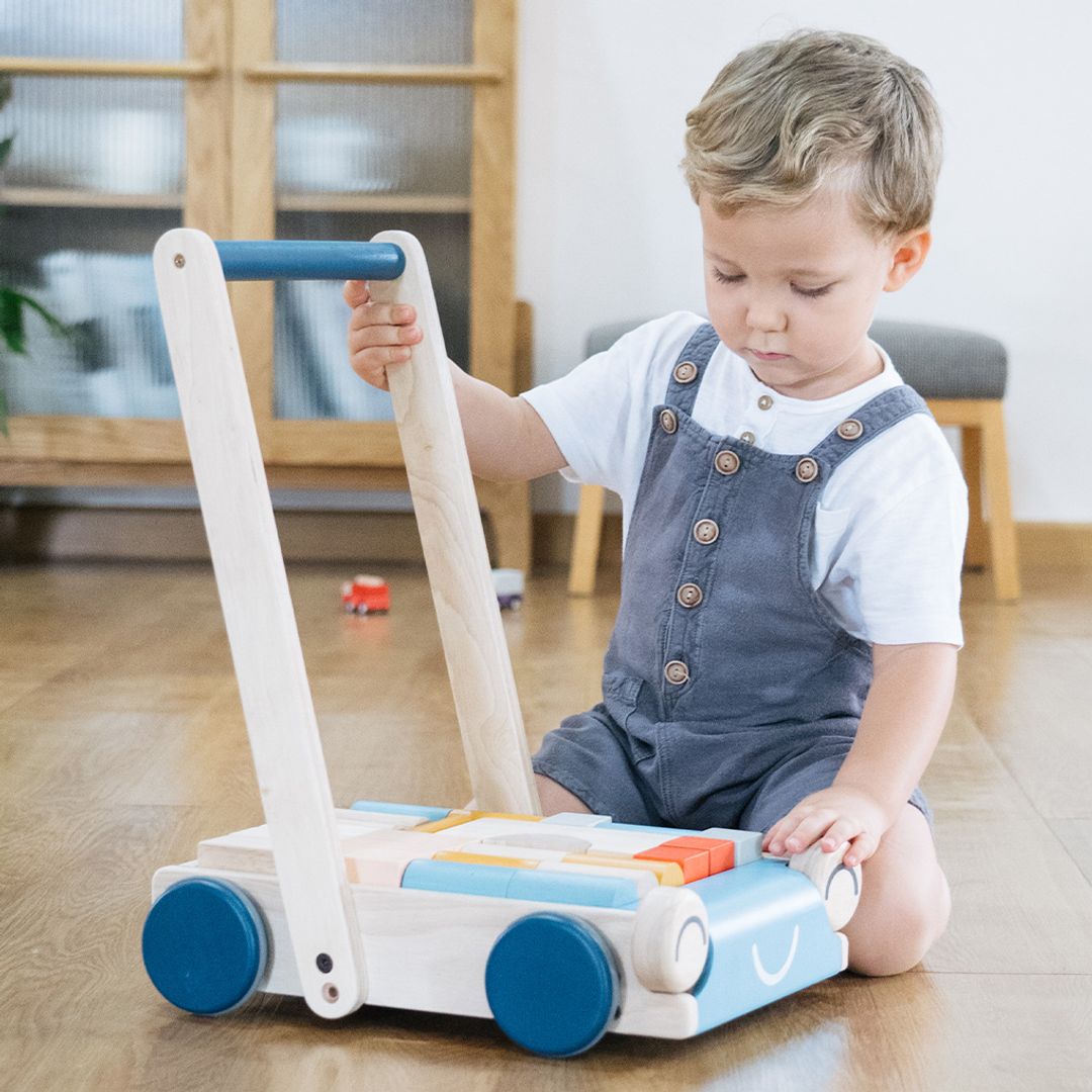 Wooden Baby Walker Push Toy - Orchard