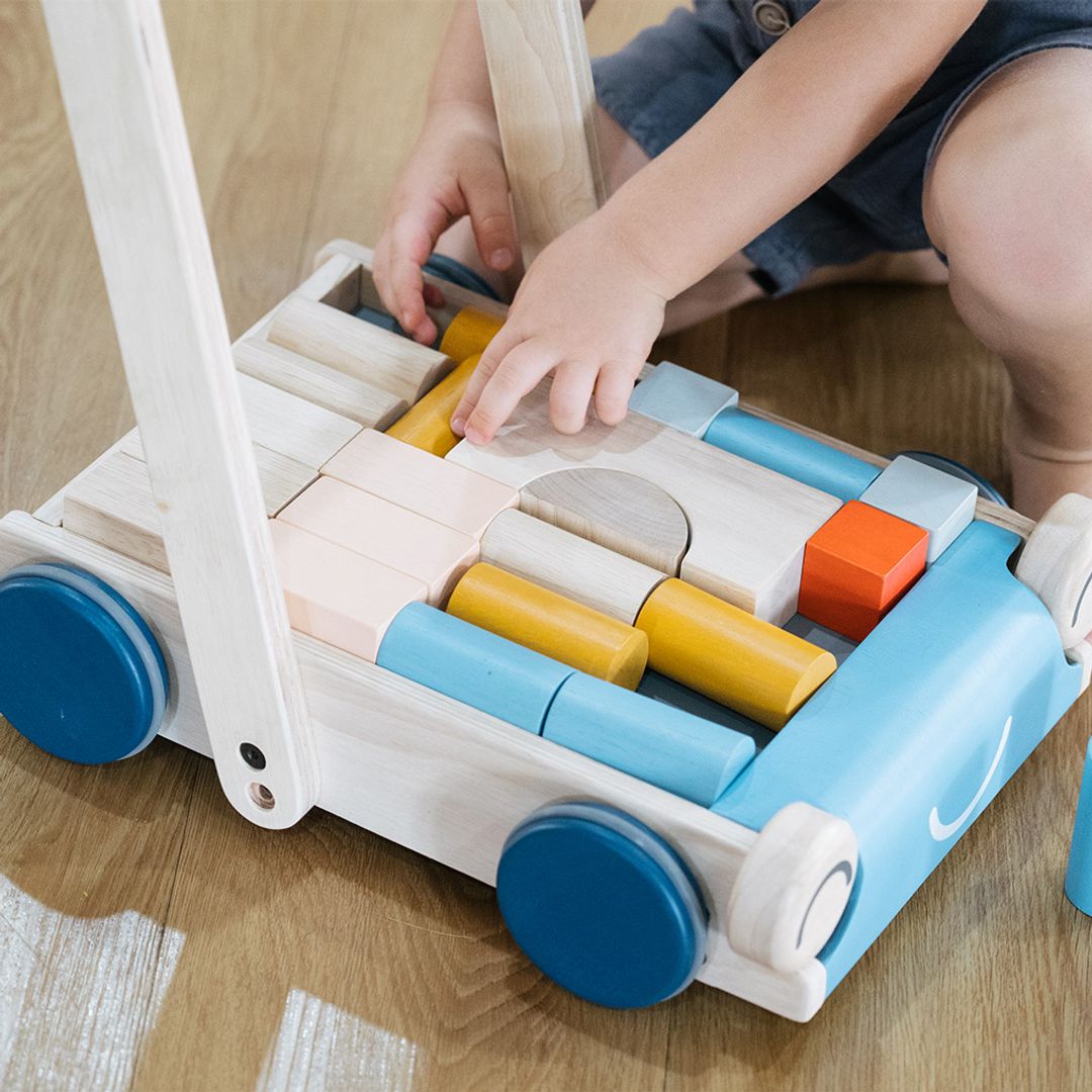 Wooden Baby Walker Push Toy - Orchard