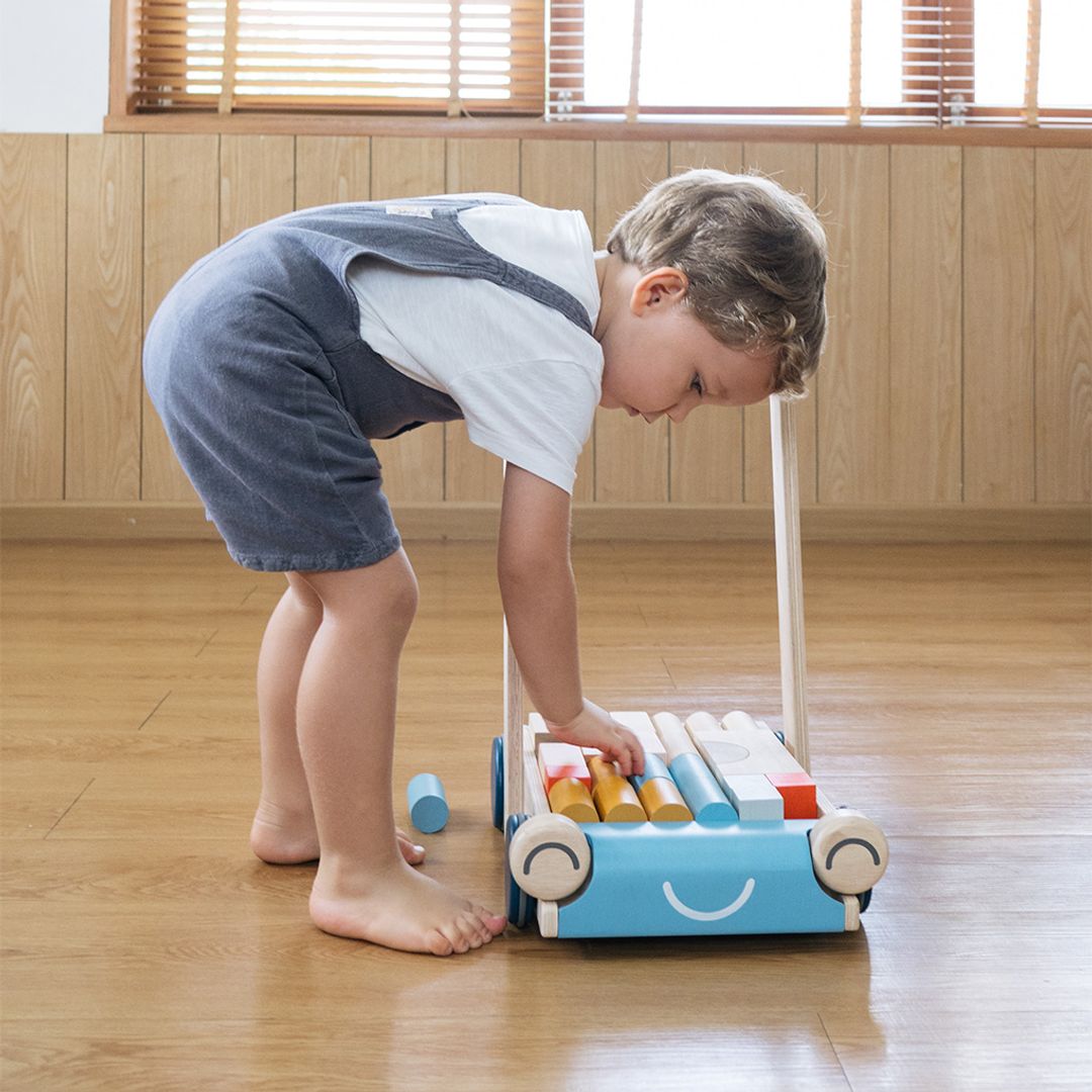 Wooden Baby Walker Push Toy - Orchard