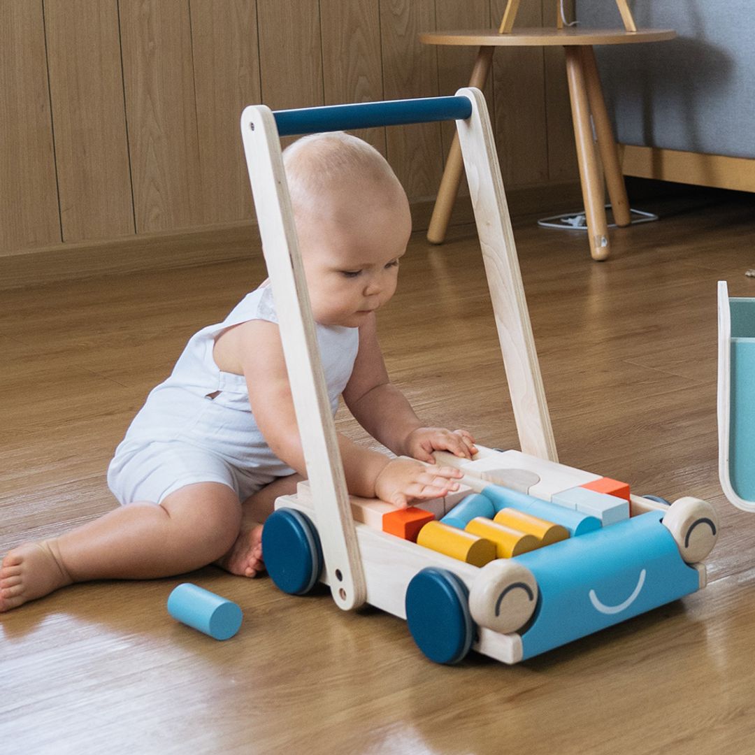 Wooden Baby Walker Push Toy - Orchard