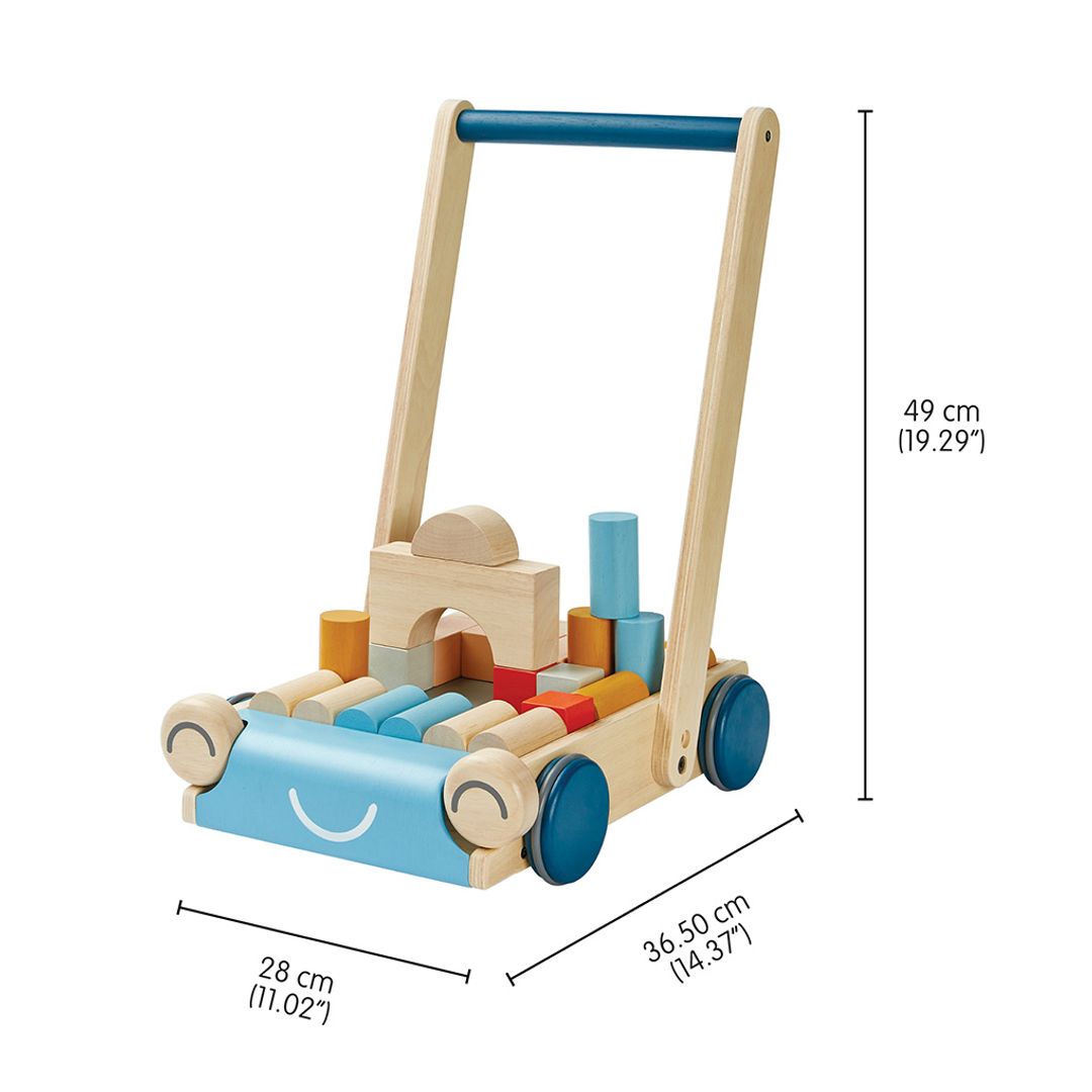 Wooden Baby Walker Push Toy - Orchard