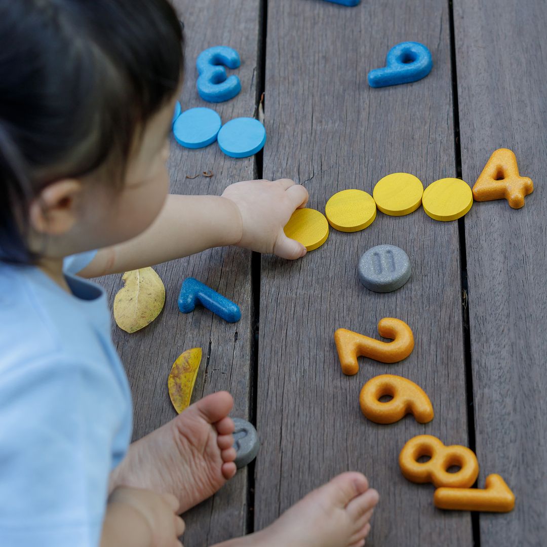 Wooden Numbers And Symbols