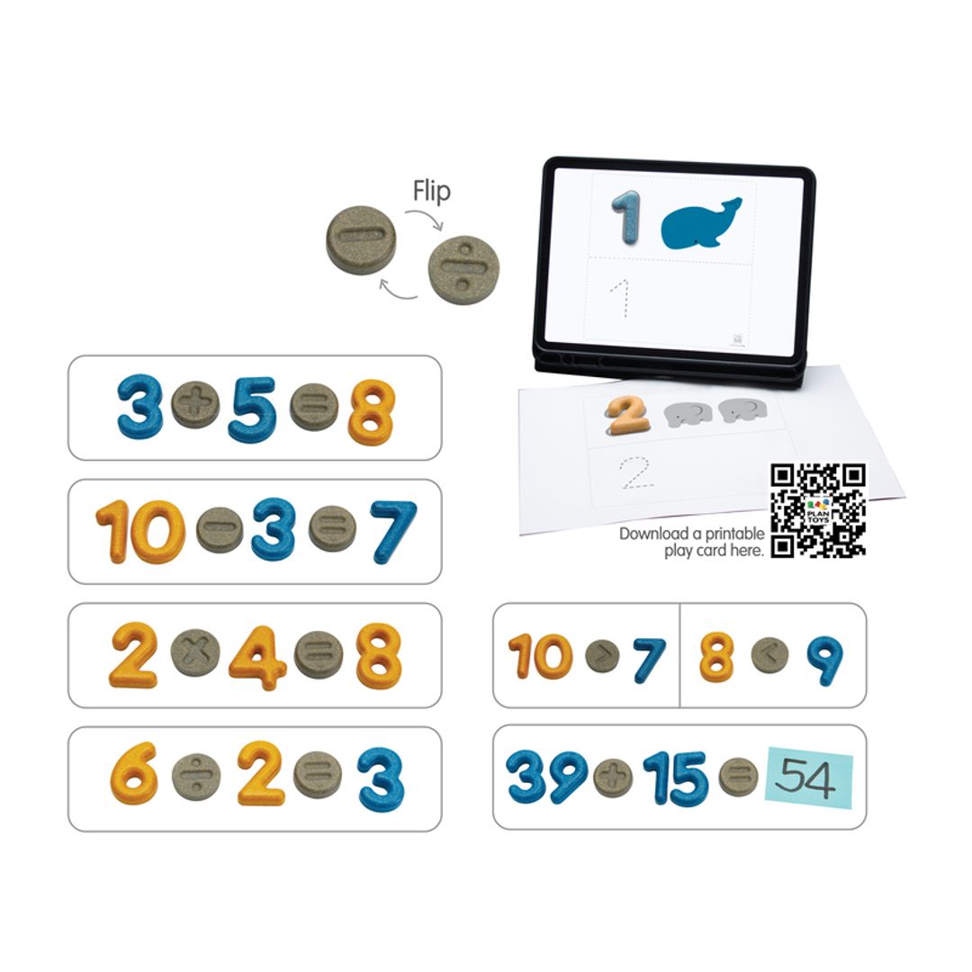 Wooden Numbers And Symbols