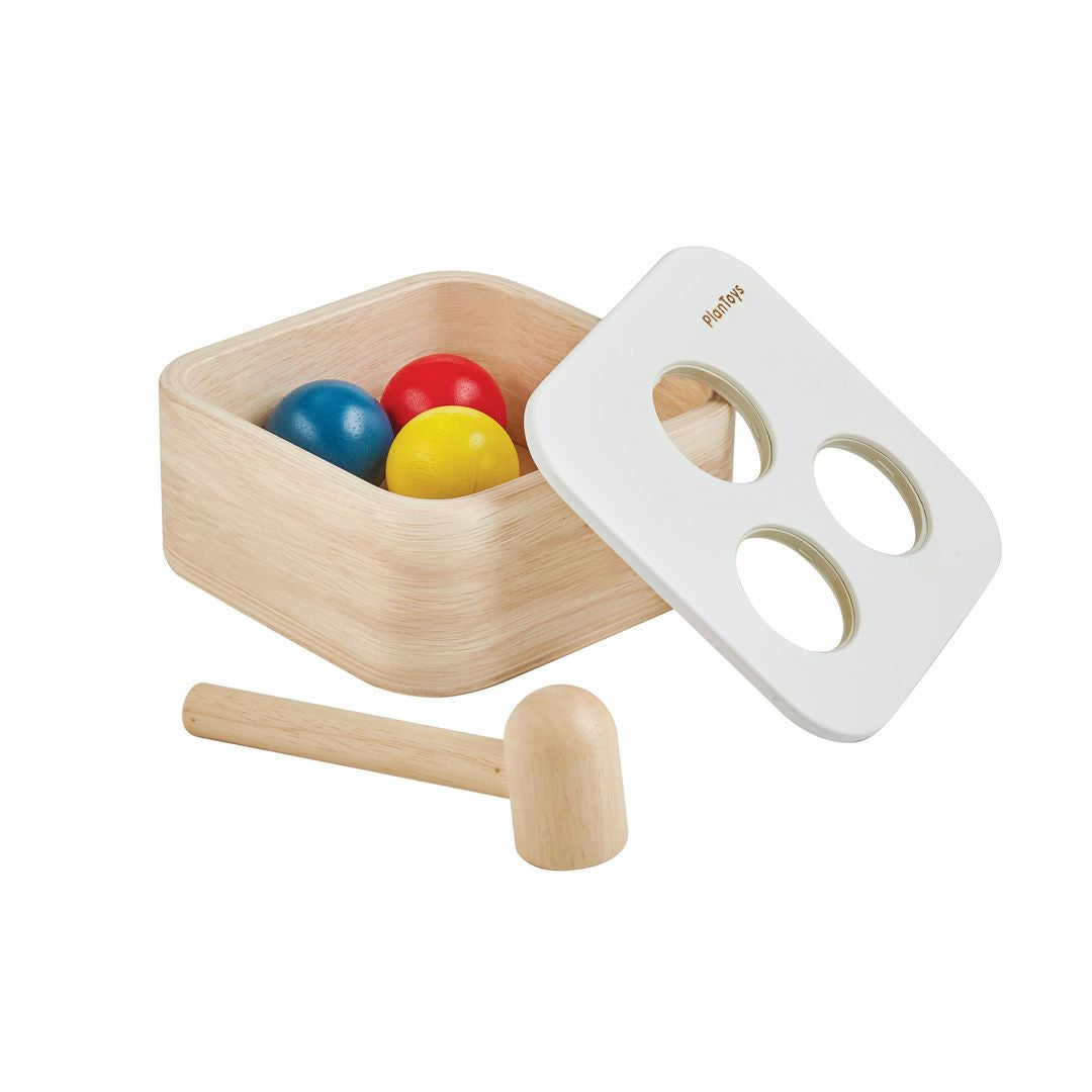 Wooden Toy Punch & Drop Bin