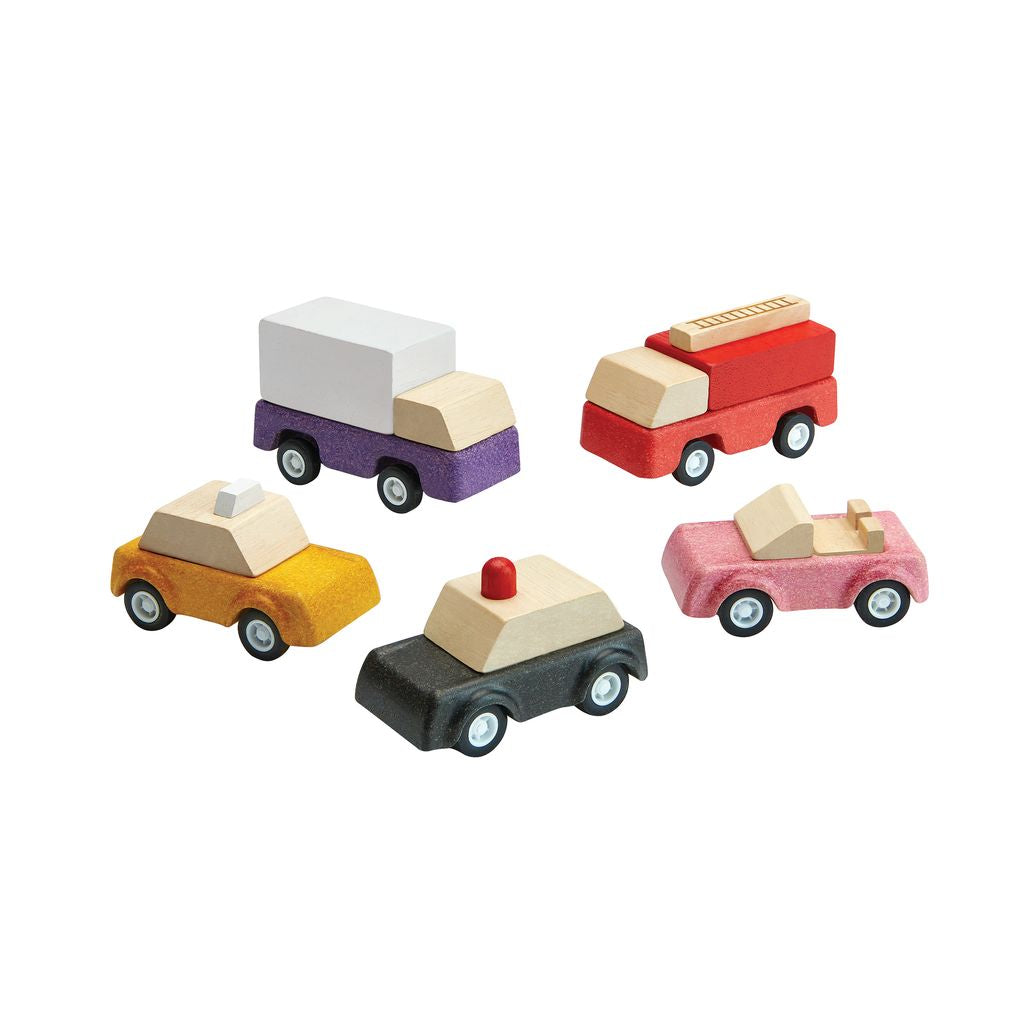 Wooden Toy Vehicle Set