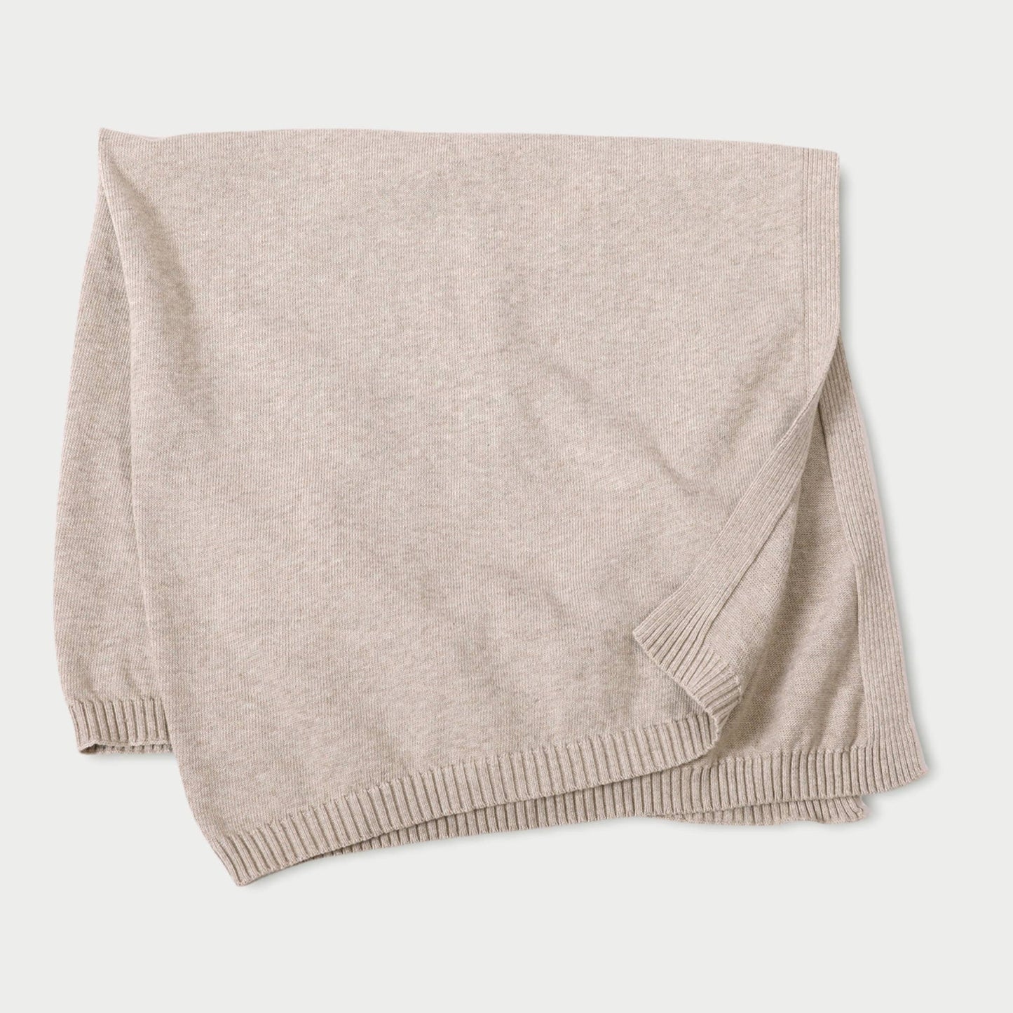 Milan Organic Cotton Sweater Knit Baby Blanket - Oatmeal