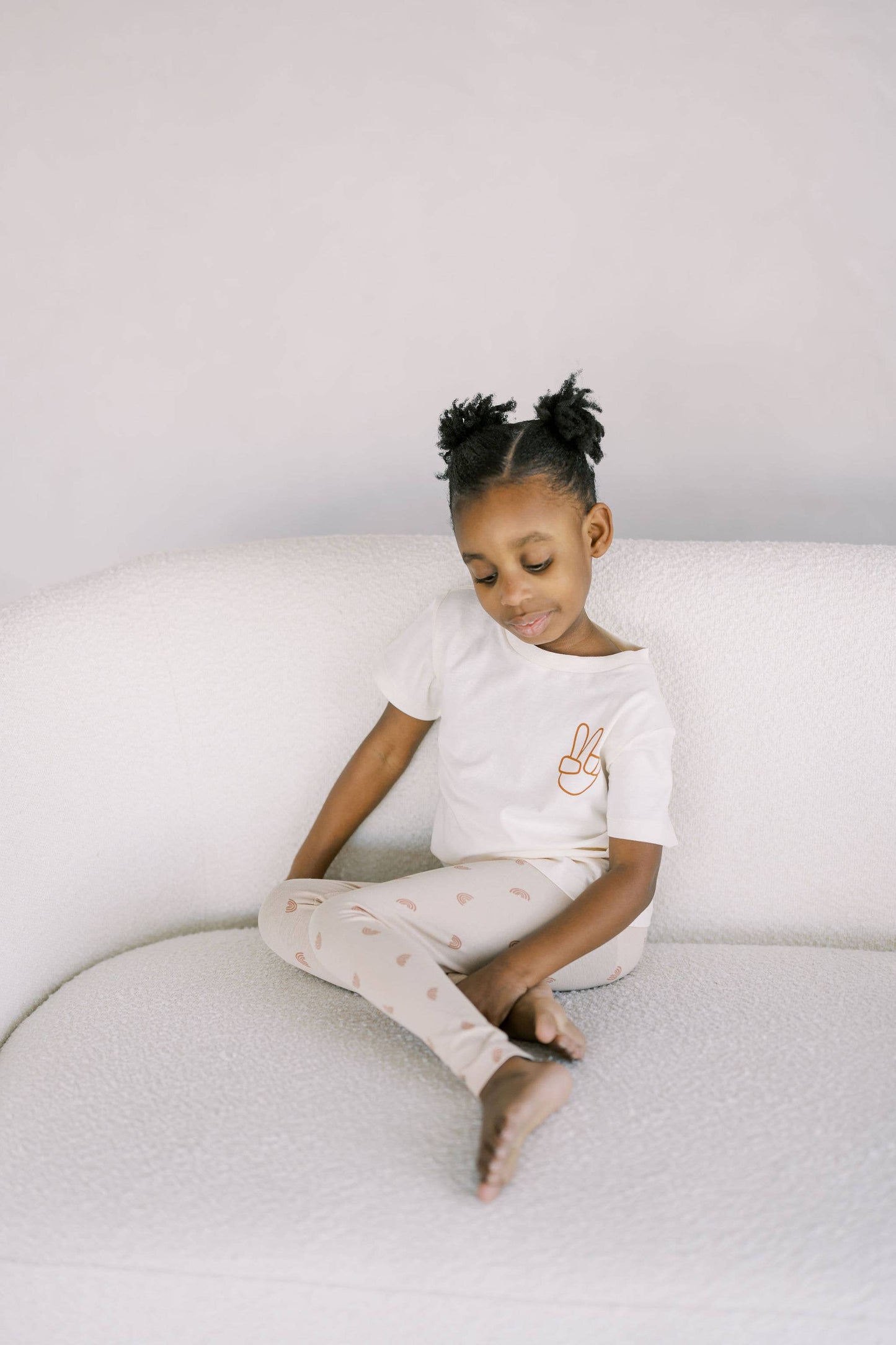 Organic Rainbow Print Leggings for Toddlers & Kids