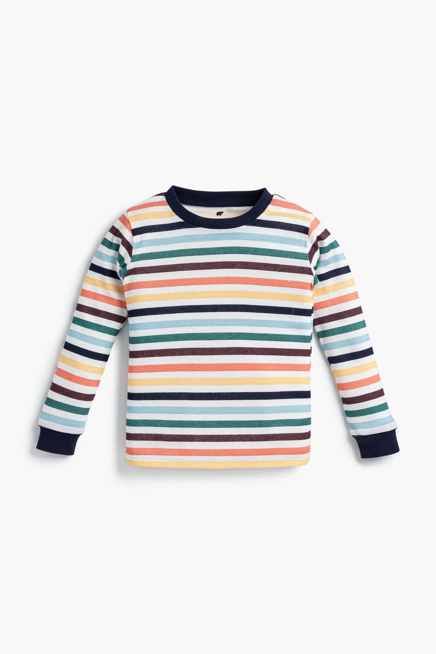 Organic Toddler & Kids Two-Piece Pajama Set - Fall Stripes