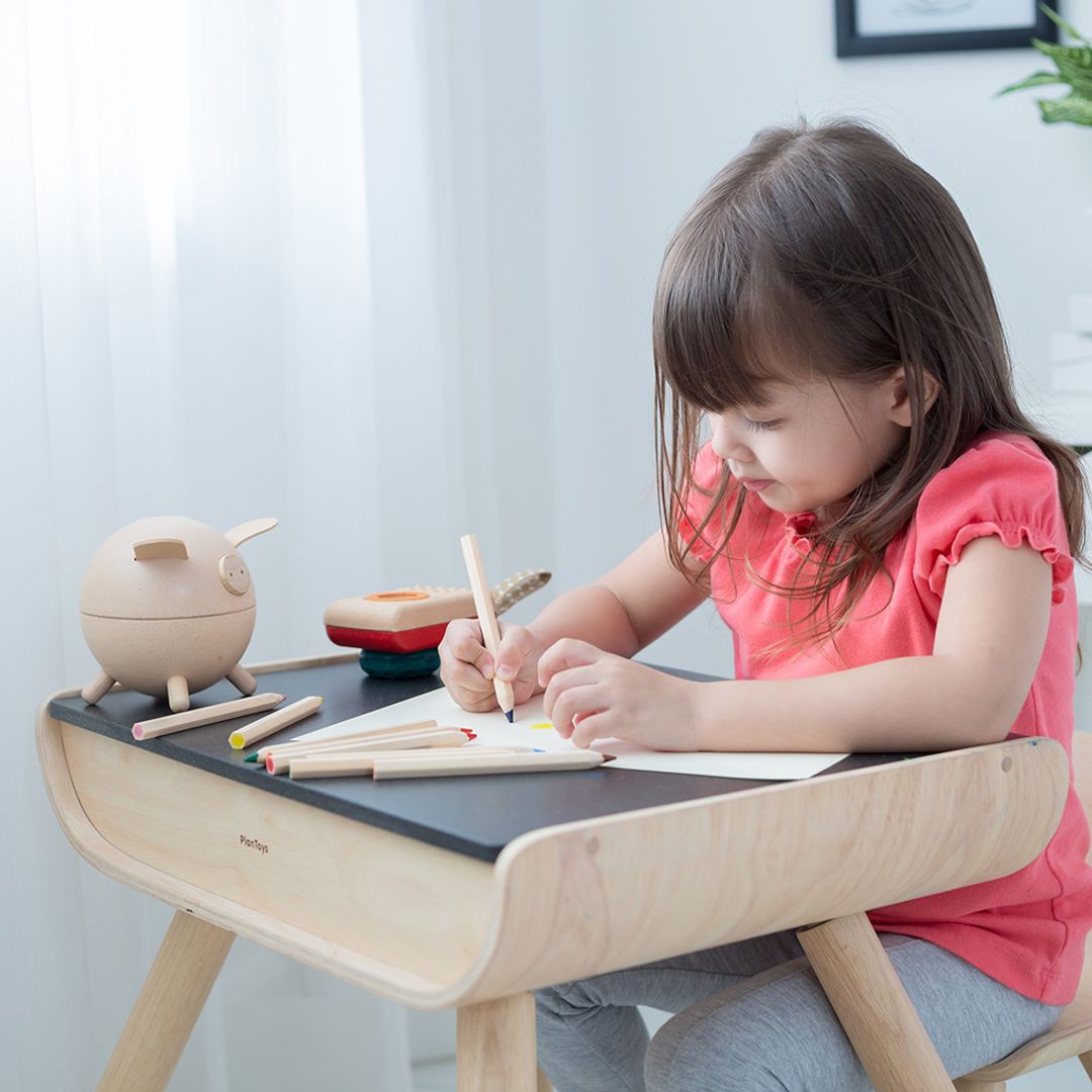 Wooden Table & Chair Set - Black