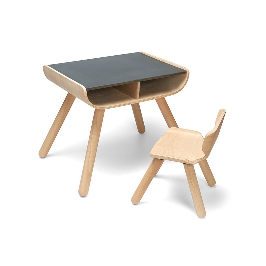Wooden Table & Chair Set - Black